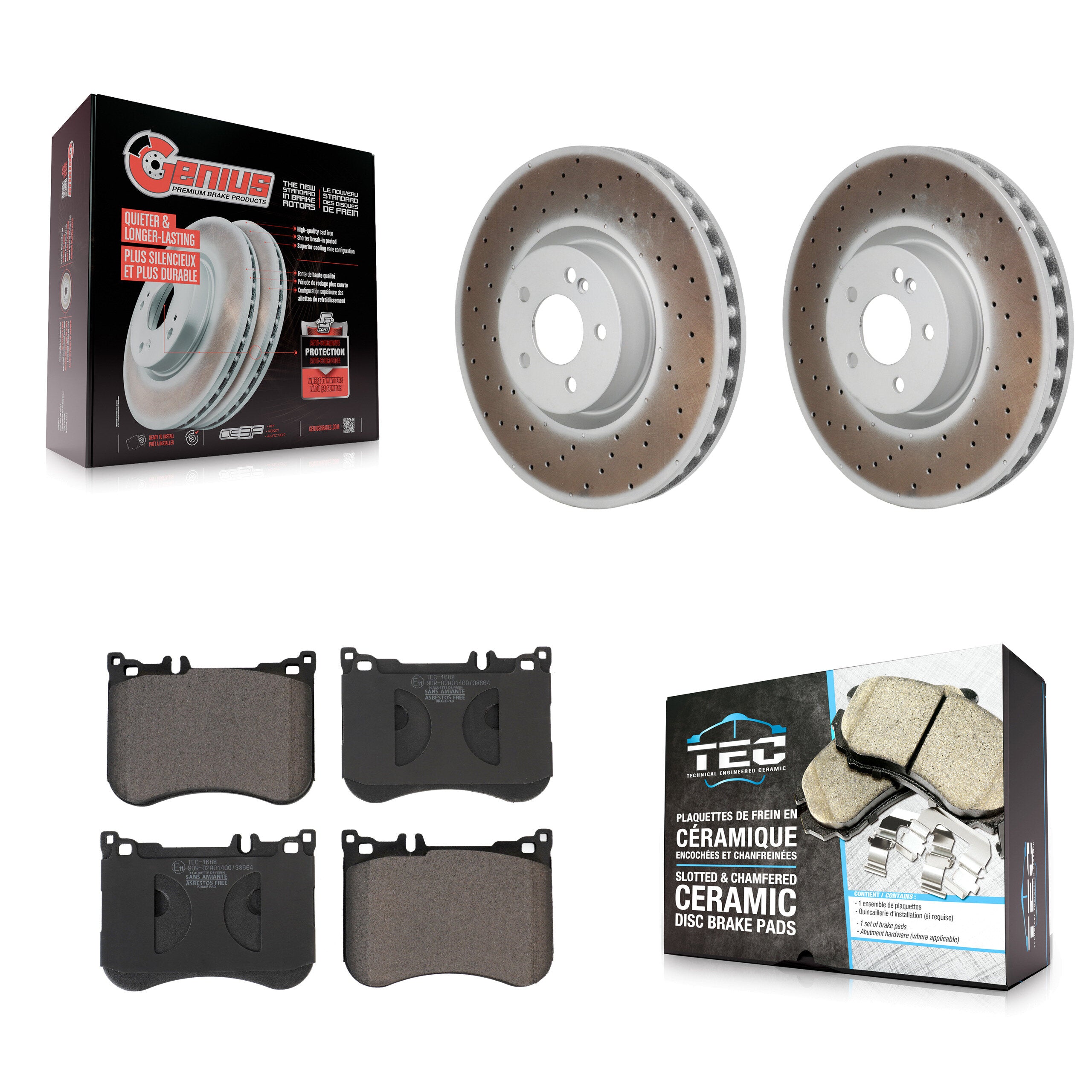Transit Auto KGT-104330 Disc Brake Kit for 2021 Mercedes-Benz E53 AMG - Front