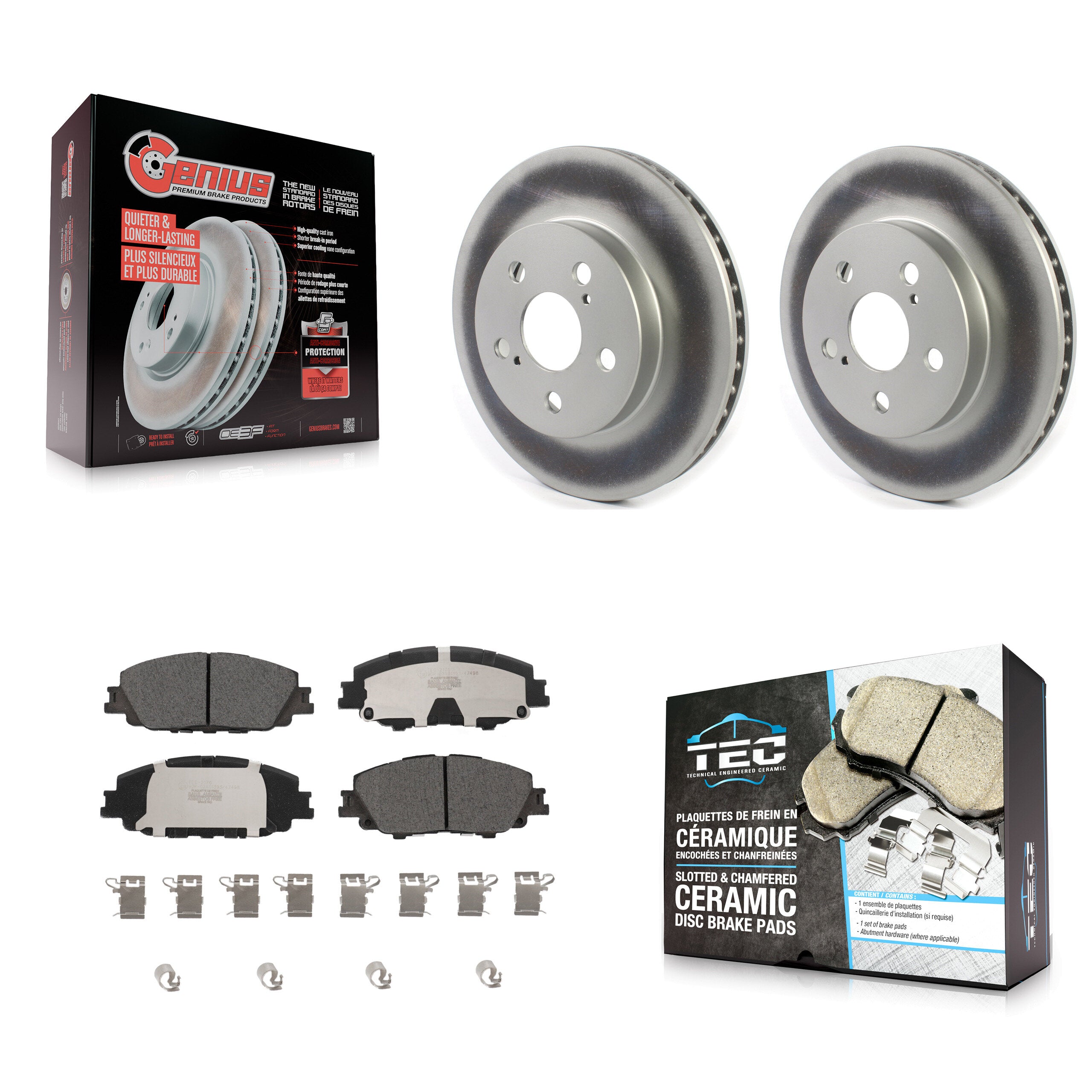 Transit Auto KGT-104331 Disc Brake Kit for 2023 Toyota Corolla - Front