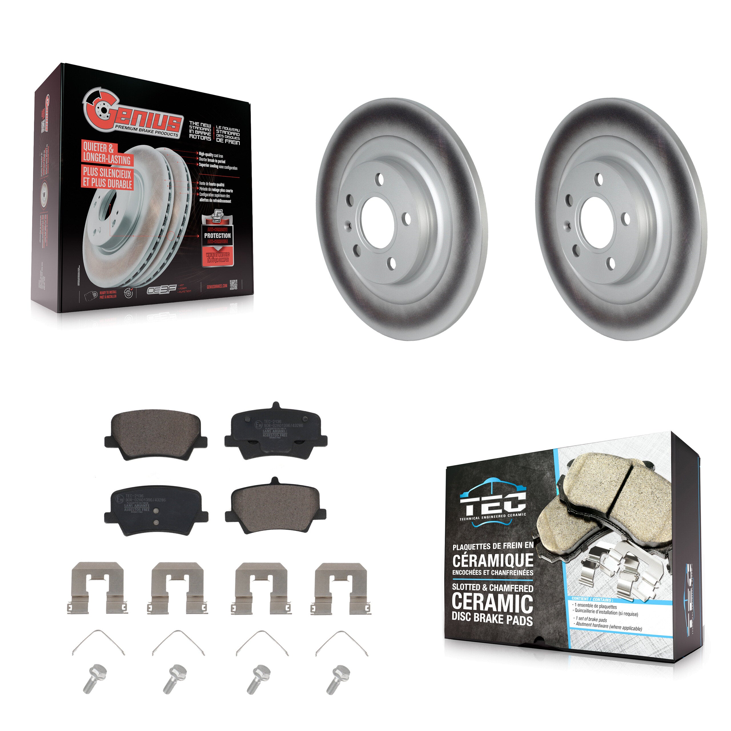 Transit Auto KGT-104349 Disc Brake Kit for 2019-2023 Volvo XC40 - Rear