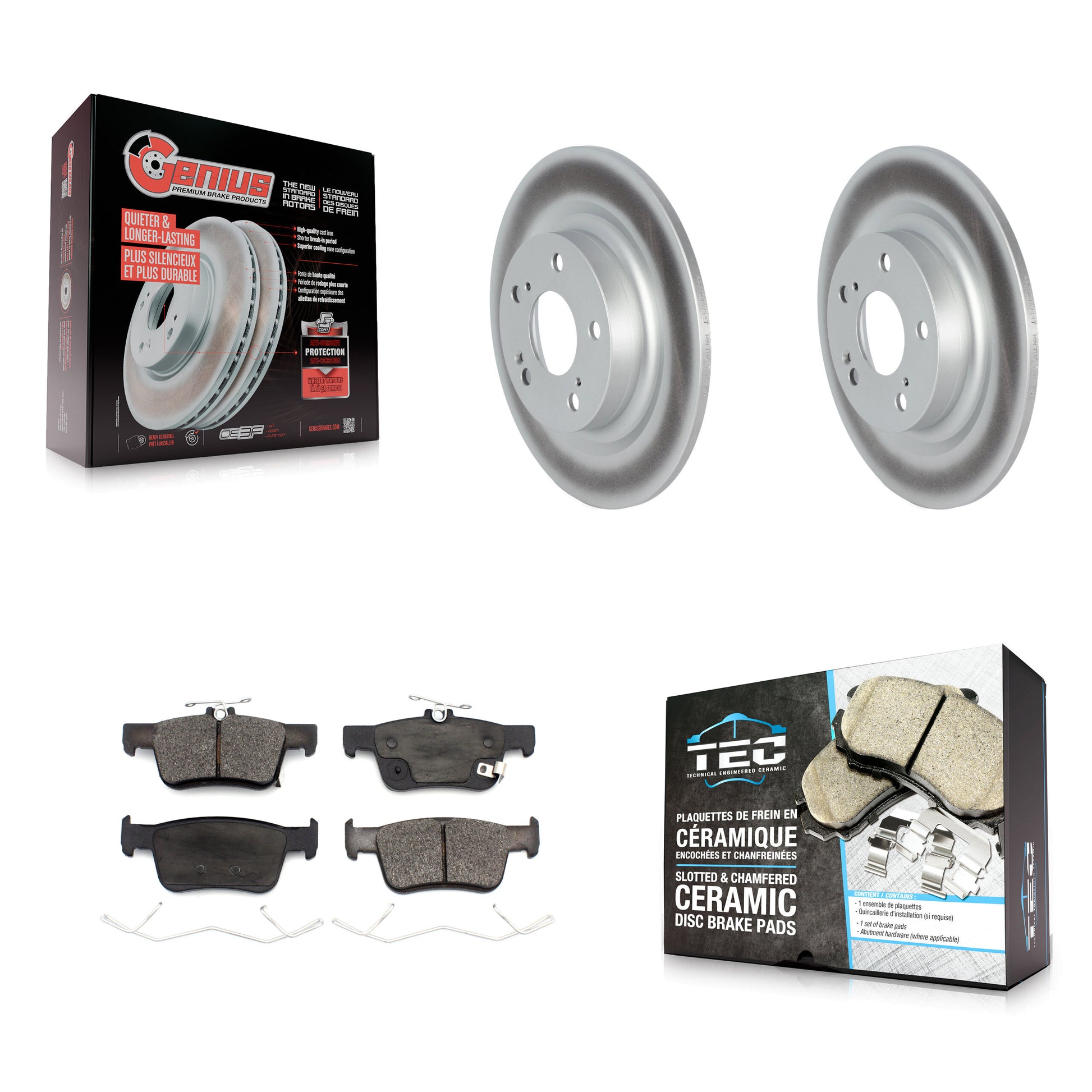 Transit Auto KGT-104357 Disc Brake Kit for 2024 Acura Integra - Rear
