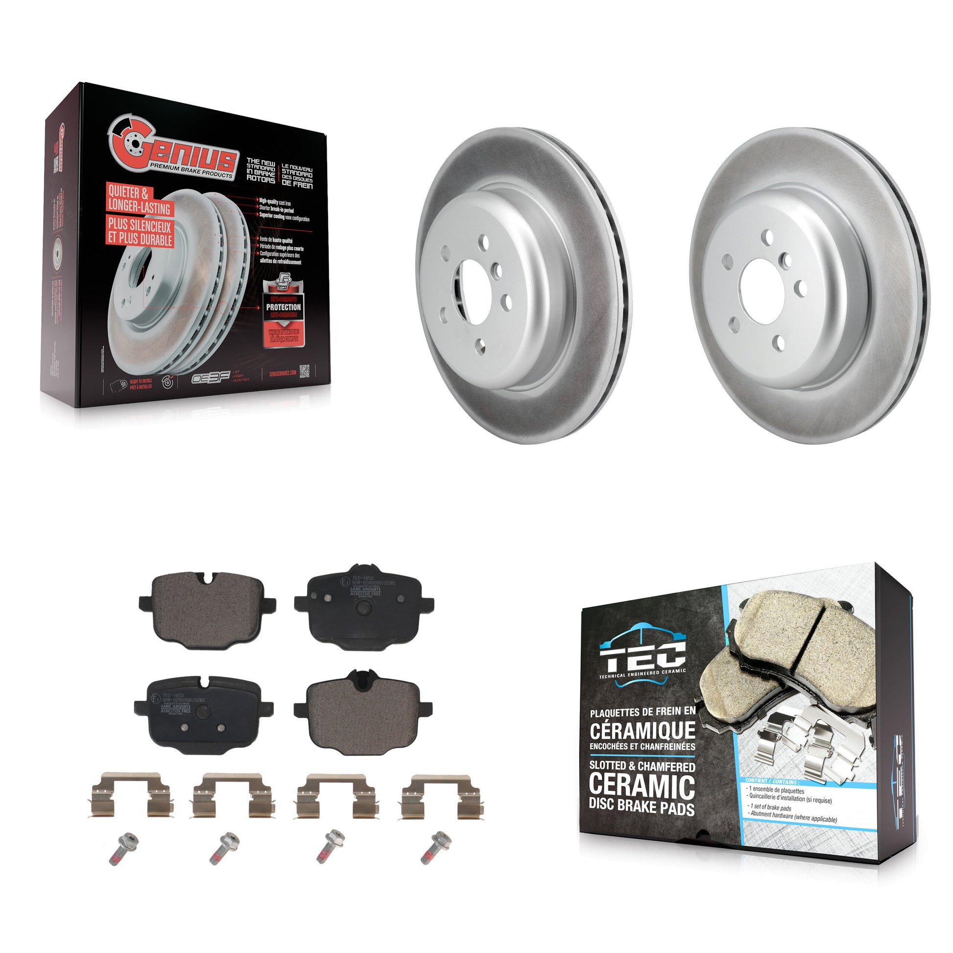 Transit Auto KGT-104408 Disc Brake Kit for 2020-2021 BMW 540i xDrive, BMW 540i - Rear