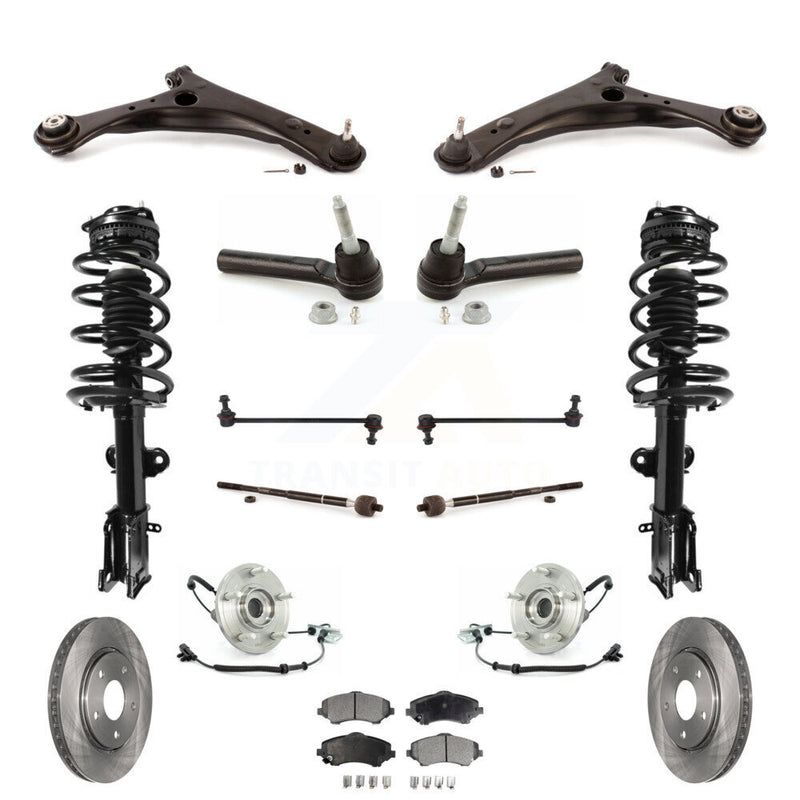 Transit Auto KM-100074 Suspension Strut and Coil Spring Assembly for 2011 Chrysler Town & Country, Dodge Grand Caravan - Front