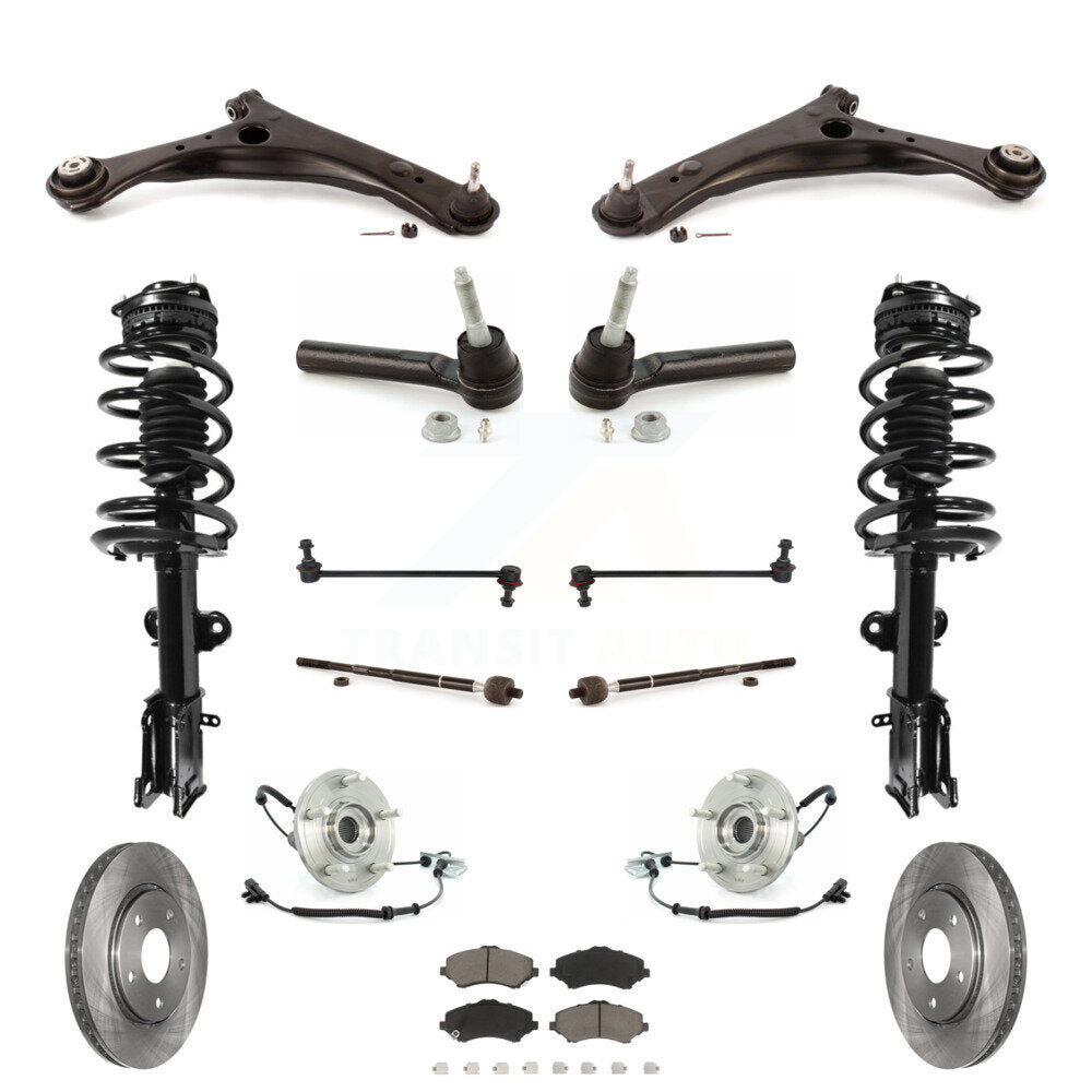 Transit Auto KM-100210 Suspension Strut and Coil Spring Assembly for 2011 Chrysler Town & Country, Dodge Grand Caravan - Front