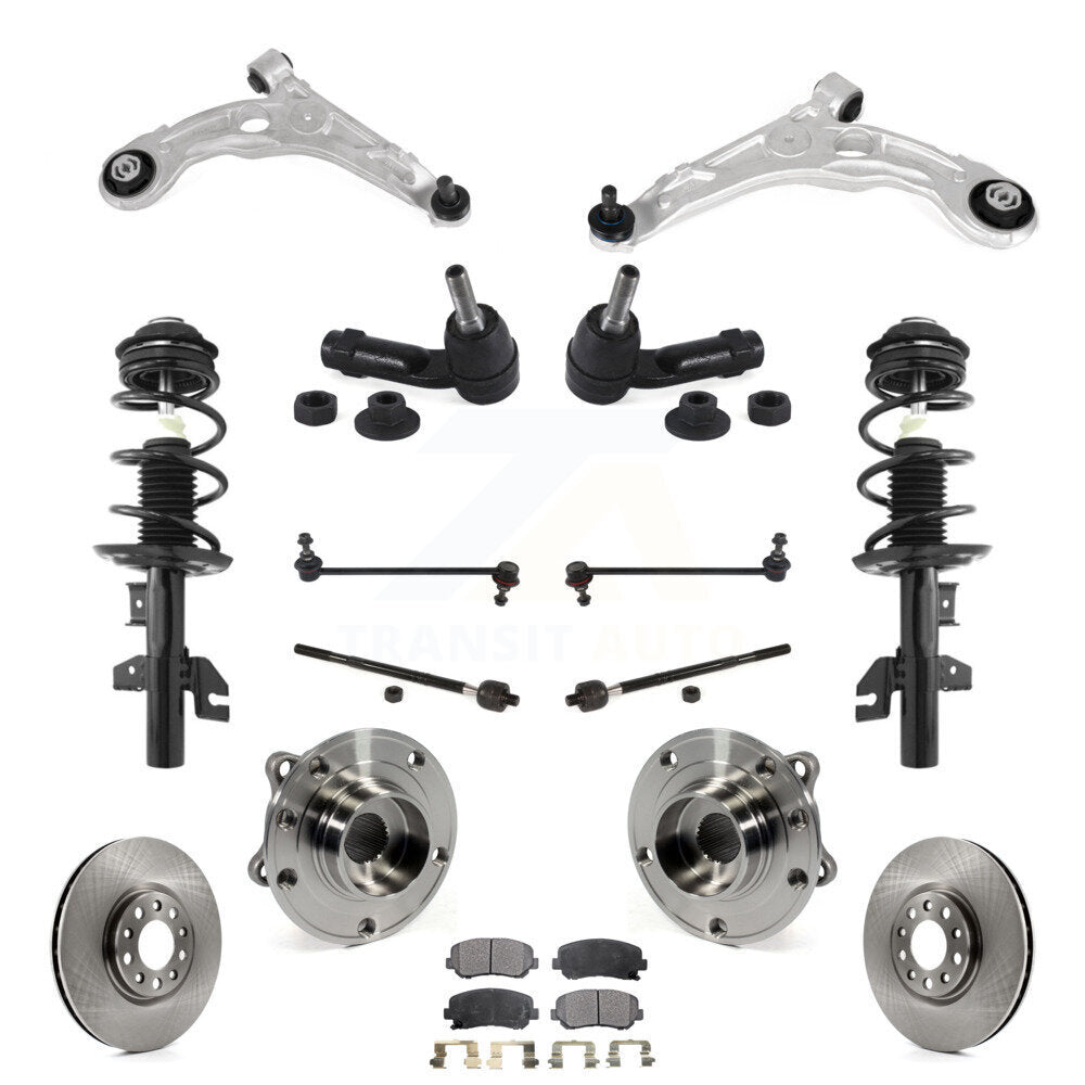 Transit Auto KM-100386 Suspension Strut and Coil Spring Assembly for 2013-2016 Dodge Dart - Front