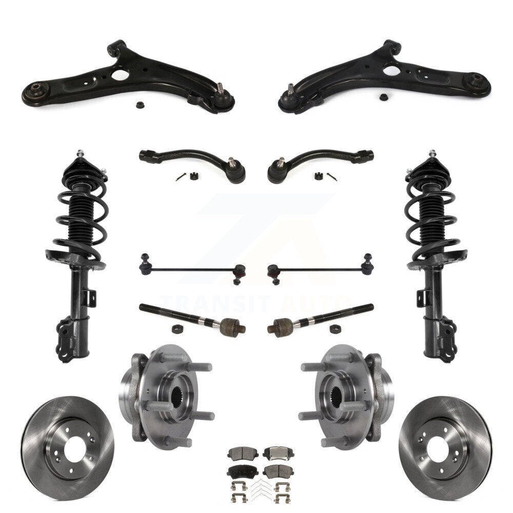 Transit Auto KM-100387 Suspension Strut and Coil Spring Assembly for 2017 Hyundai Elantra GT - Front