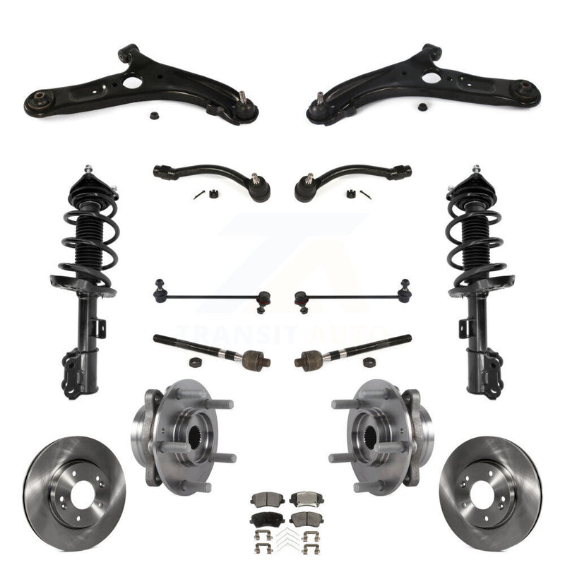 Transit Auto KM-100387 Suspension Strut and Coil Spring Assembly for 2017 Hyundai Elantra GT - Front