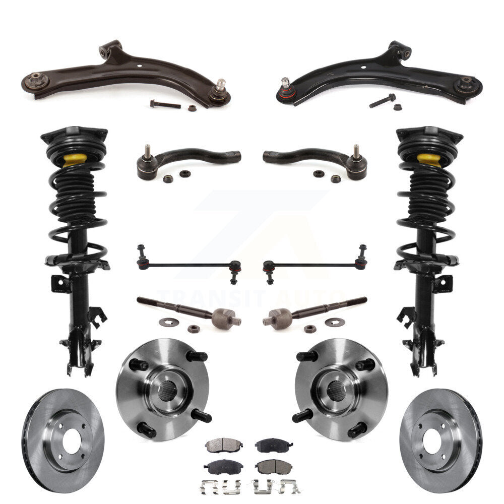 Transit Auto KM-100389 Suspension Strut and Coil Spring Assembly for 2007-2014 Nissan Versa, Nissan Cube - Front