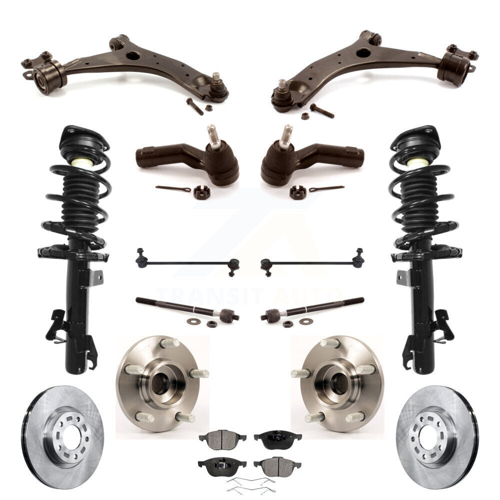 Transit Auto KM-100391 Suspension Strut and Coil Spring Assembly for 2004 Mazda 3 - Front