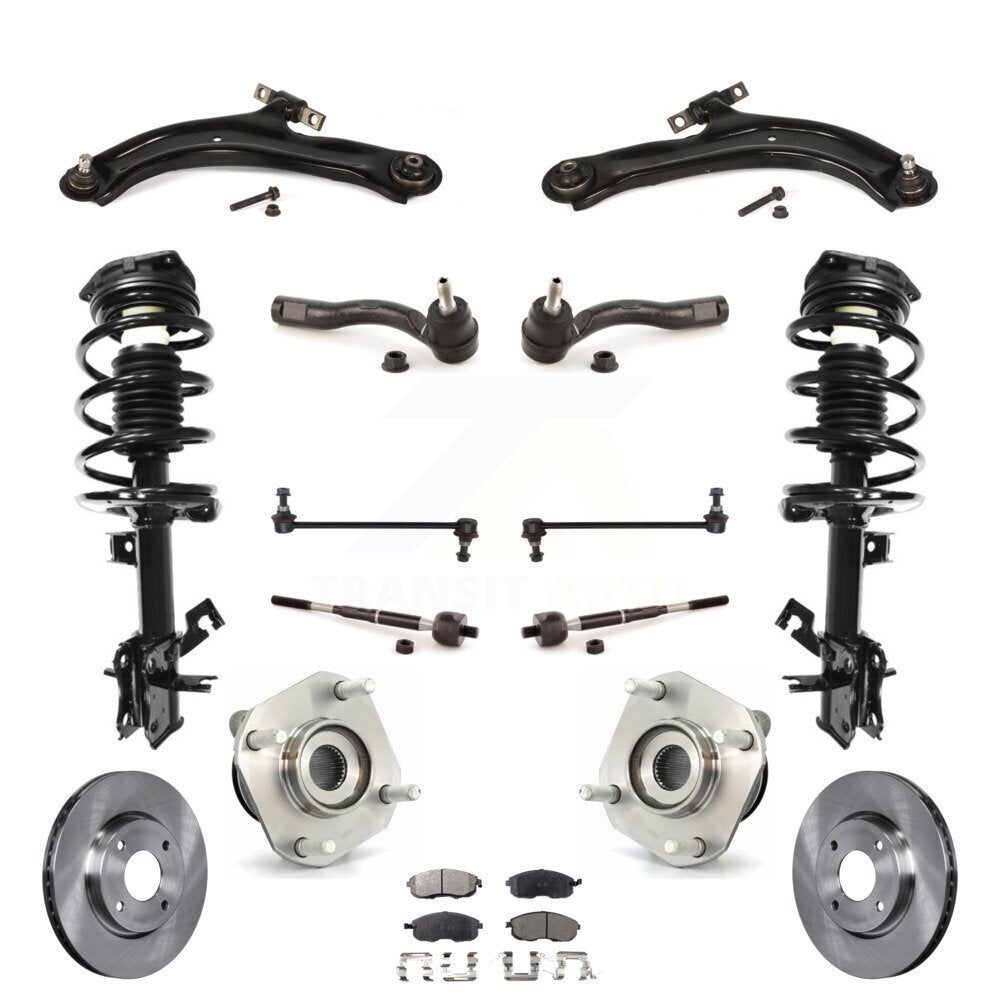 Transit Auto KM-100395 Suspension Strut and Coil Spring Assembly for 2007-2012 Nissan Sentra - Front