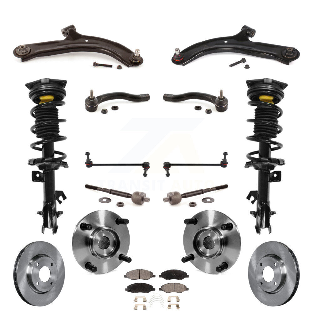 Transit Auto KM-100398 Suspension Strut and Coil Spring Assembly for 2008 Nissan Versa - Front
