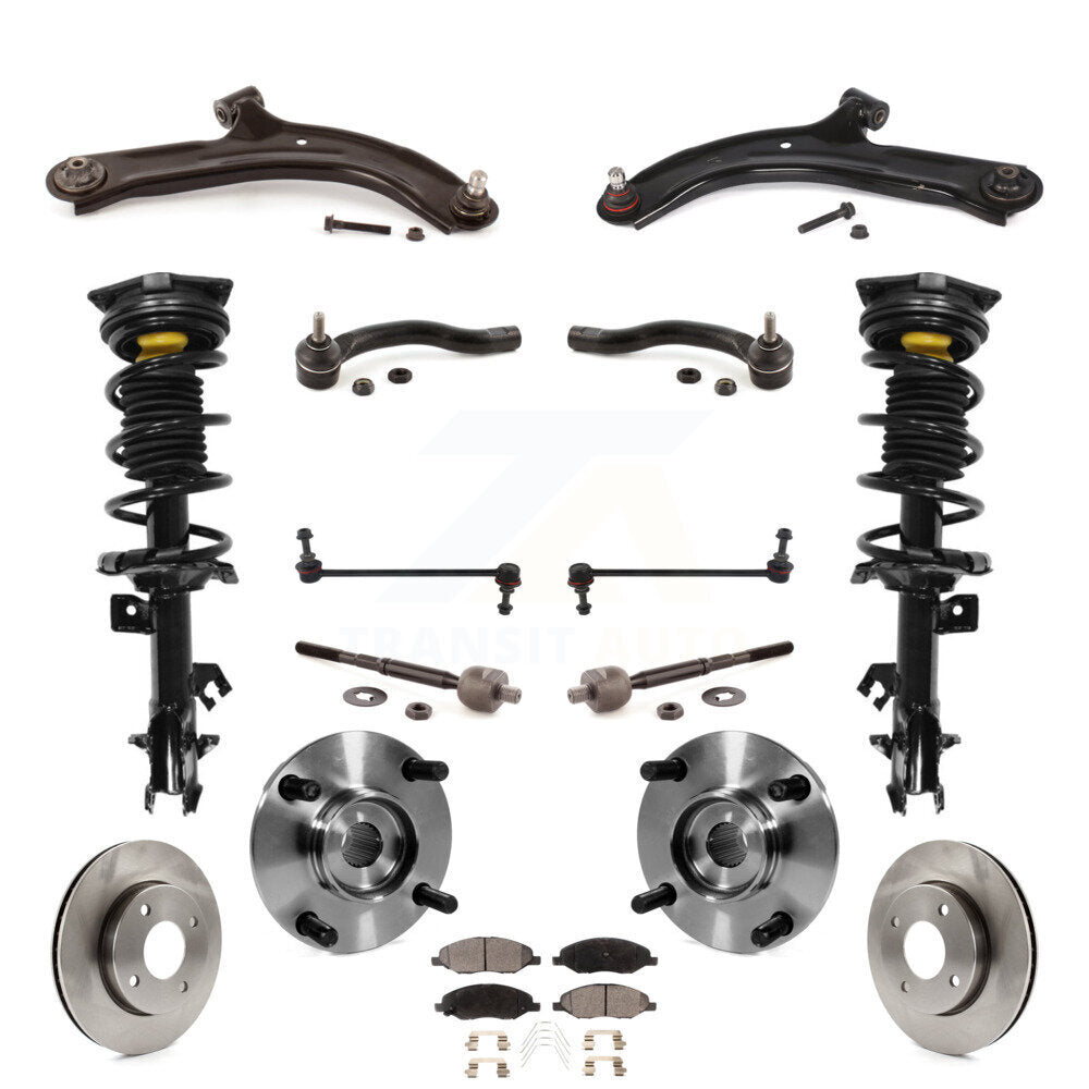 Transit Auto KM-100399 Suspension Strut and Coil Spring Assembly for 2009-2011 Nissan Versa - Front