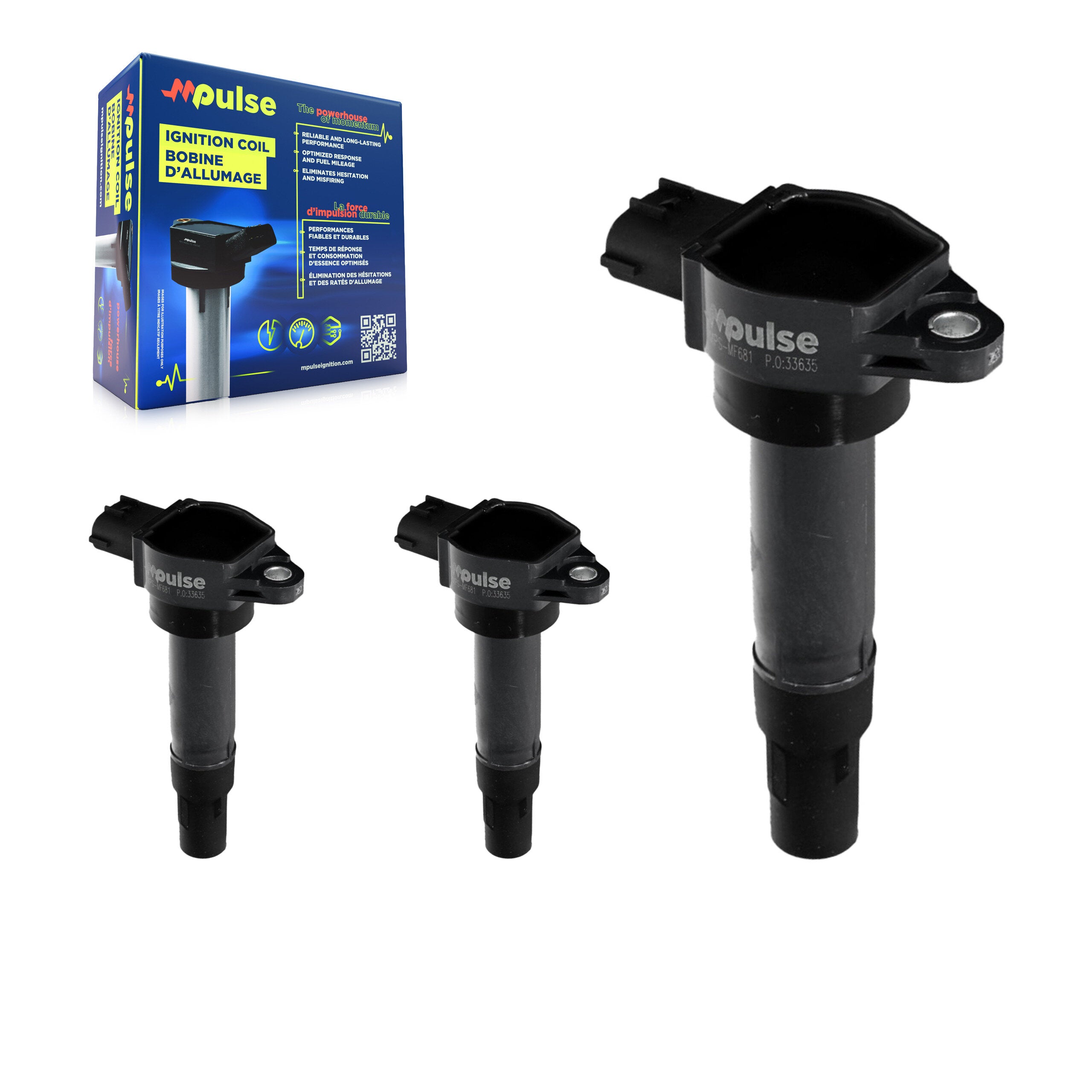 Mpulse KMP-100232 Ignition Coil for 2005-2015 Smart Fortwo