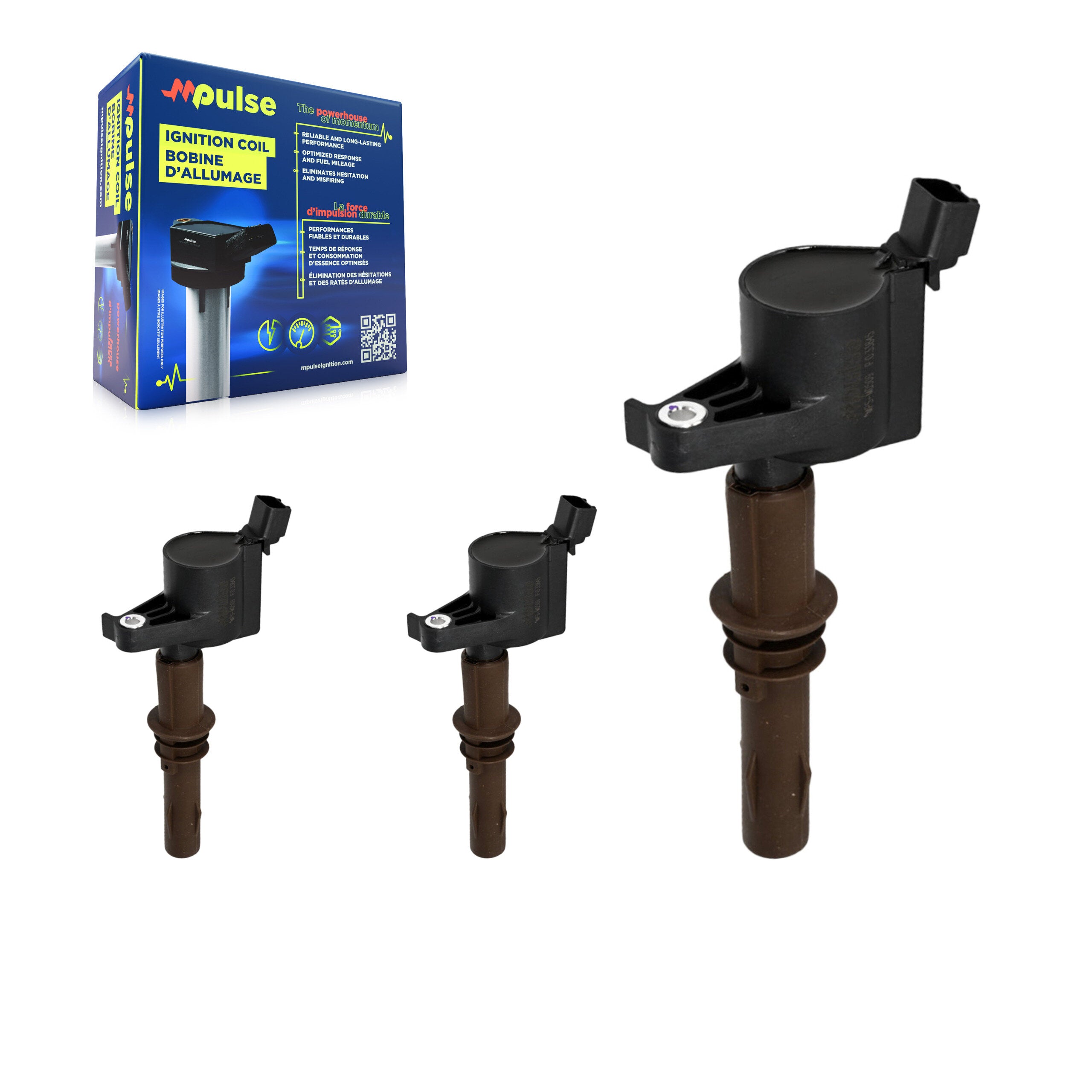 Mpulse KMP-100280 Ignition Coil for 2007-2019 Ford F-750, Ford F-650 and More