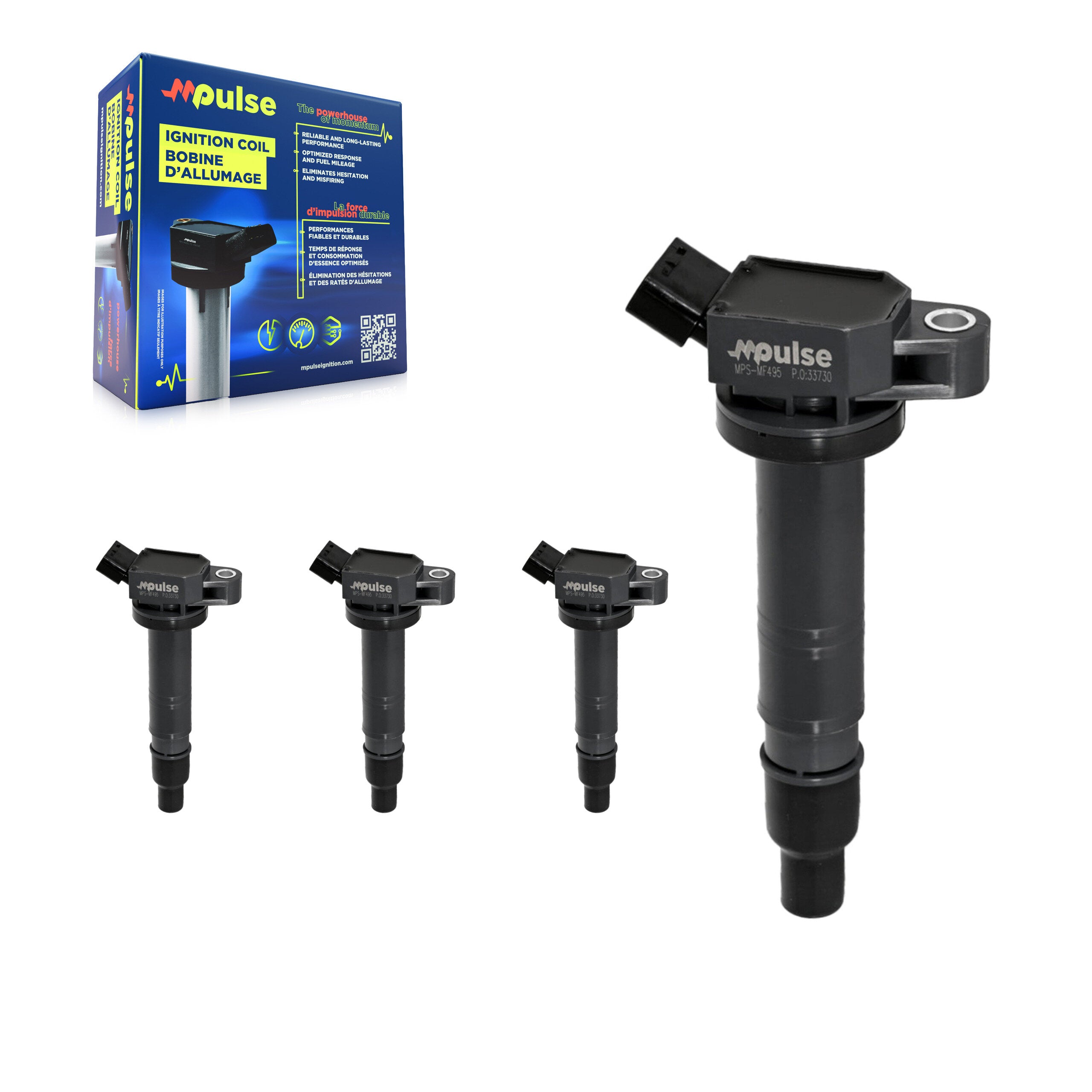 Mpulse KMP-100370 Ignition Coil for 2003-2024 Toyota Tacoma, Lexus IS500 and More