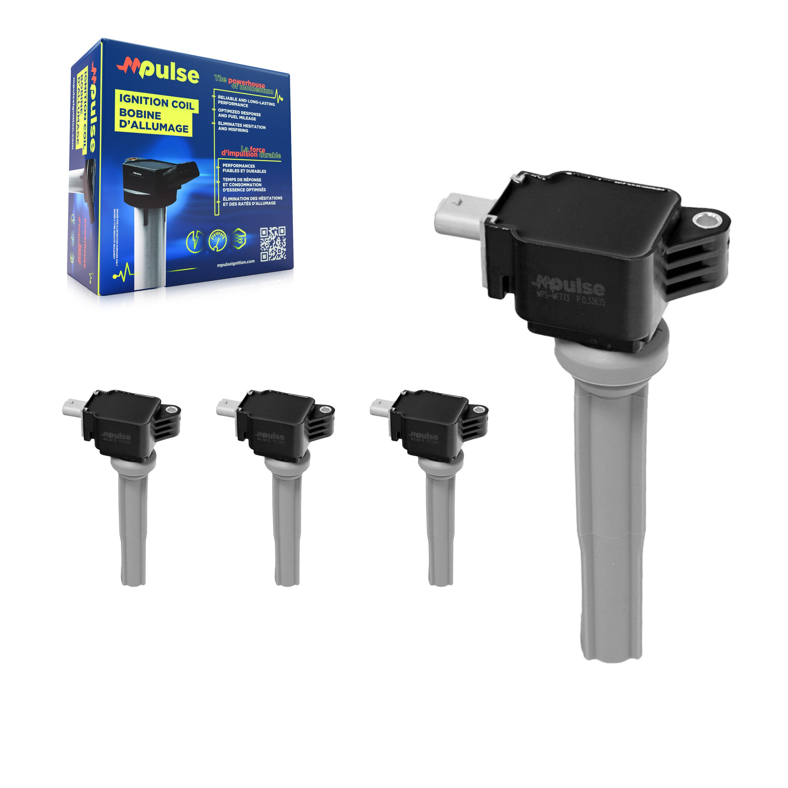 Mpulse KMP-100419 Ignition Coil for 2015-2020 Ford Fusion, Lincoln Continental and More