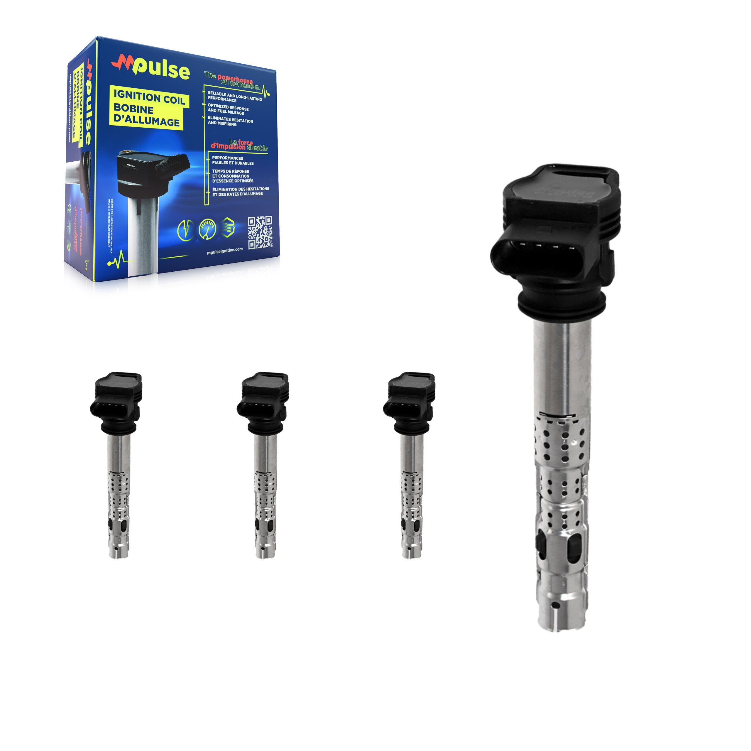 Mpulse KMP-100431 Ignition Coil for 2004-2019 Volkswagen Tiguan Limited, Audi A4 Quattro and More