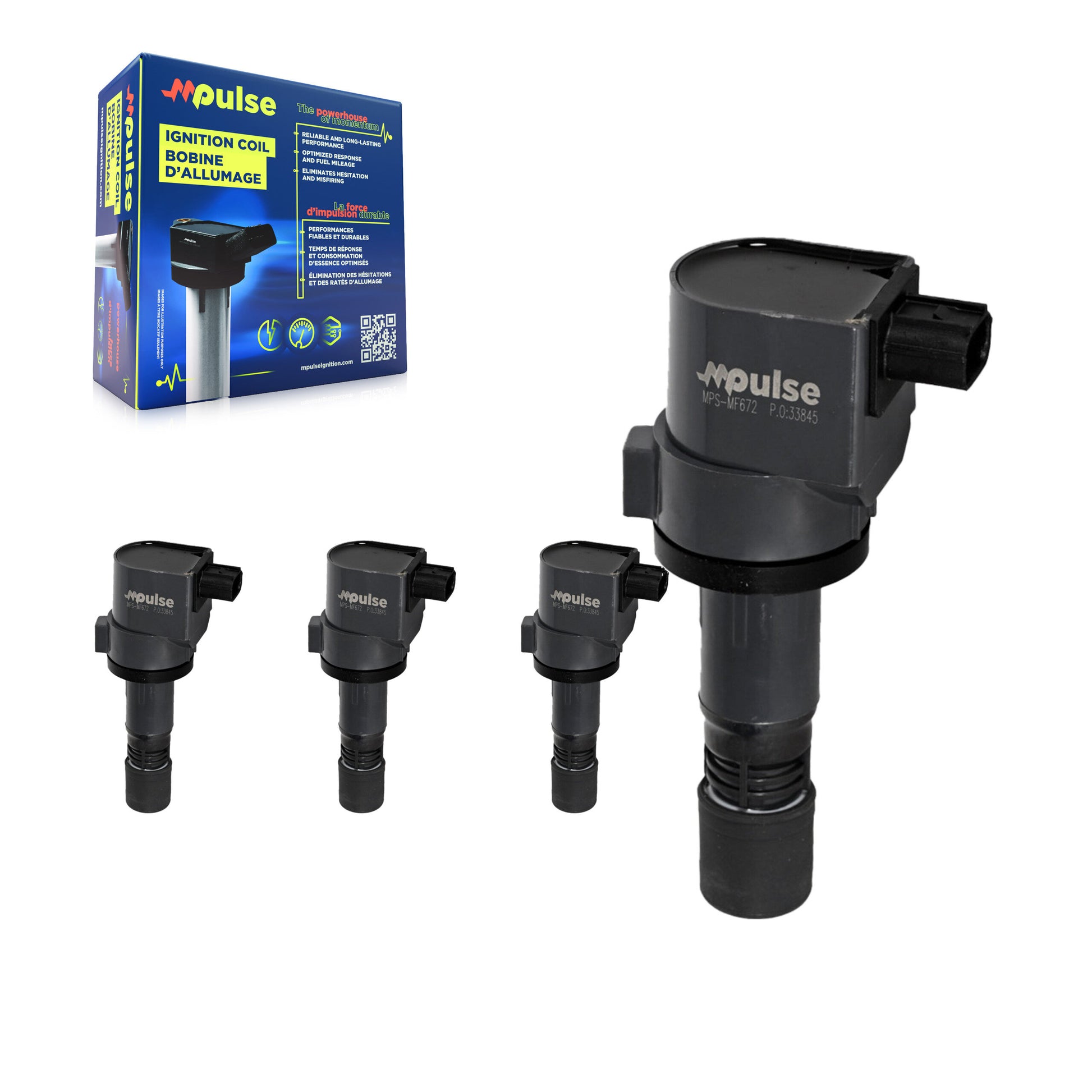 Mpulse KMP-100435 Ignition Coil for 2012-2022 Honda HR-V, Acura ILX, Honda Civic