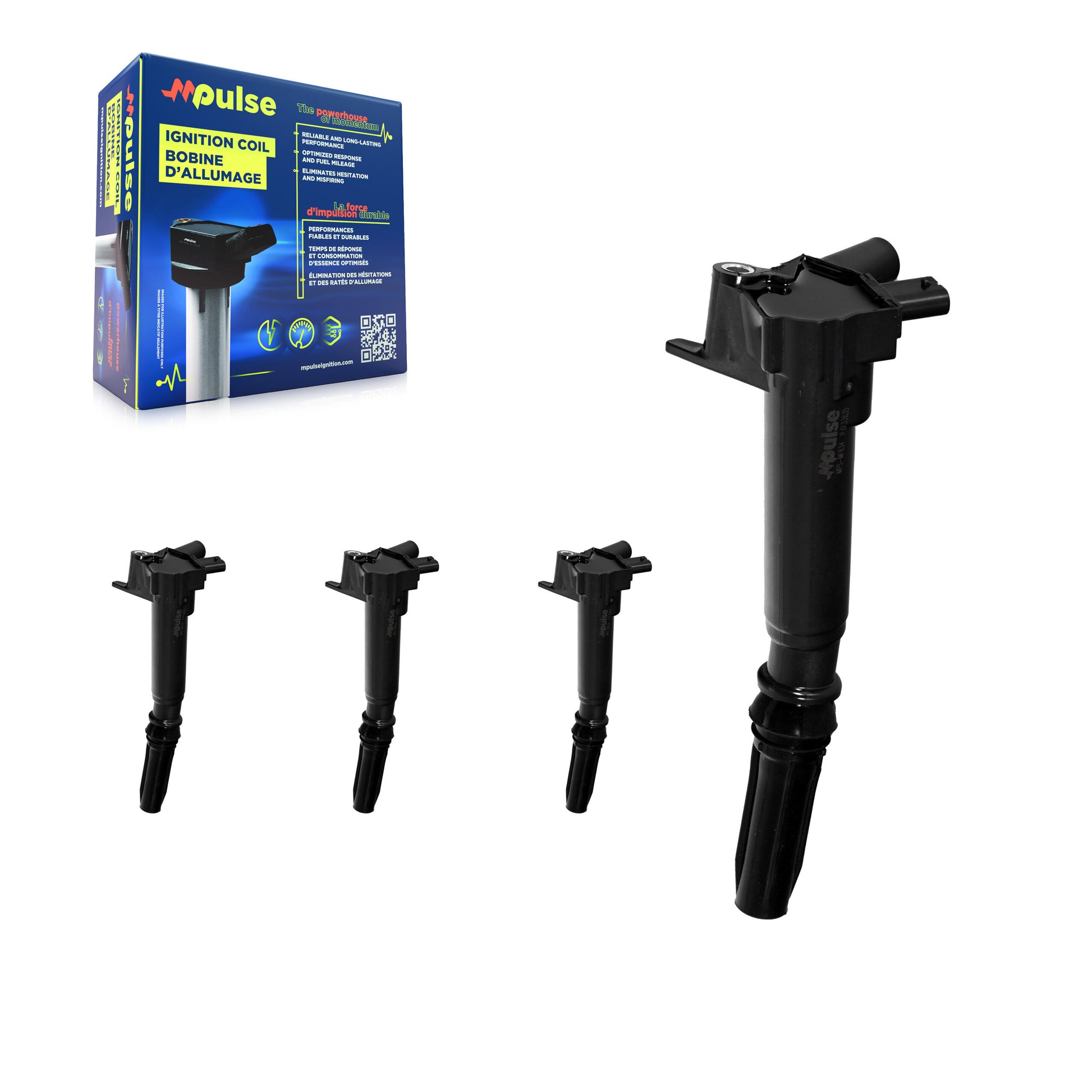 Mpulse KMP-100463 Ignition Coil for 2018-2020 Ford E-350 Super Duty, Ford E-450 Super Duty and More
