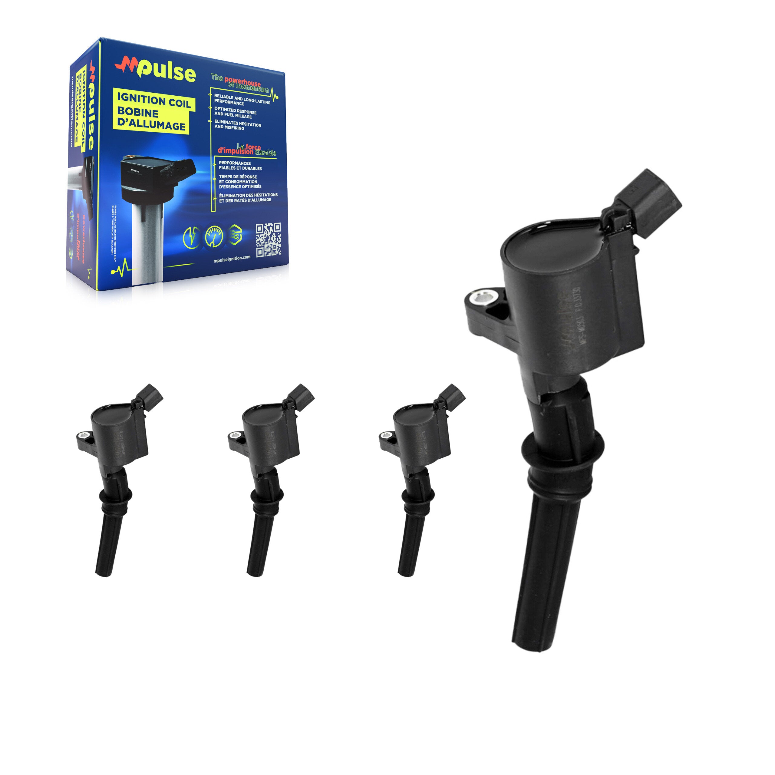 Mpulse KMP-100464 Ignition Coil for 1997-2019 Ford E-350 Super Duty, Ford E-450 Super Duty and More