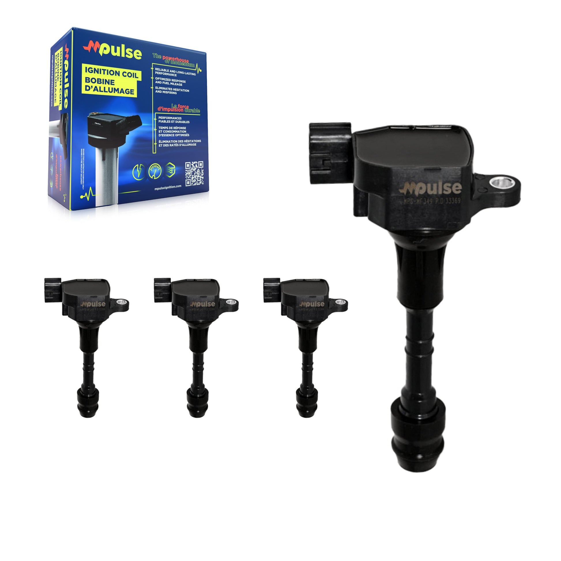 Mpulse KMP-100523 Ignition Coil for 2001-2021 Nissan NV1500, Nissan NV2500 and More