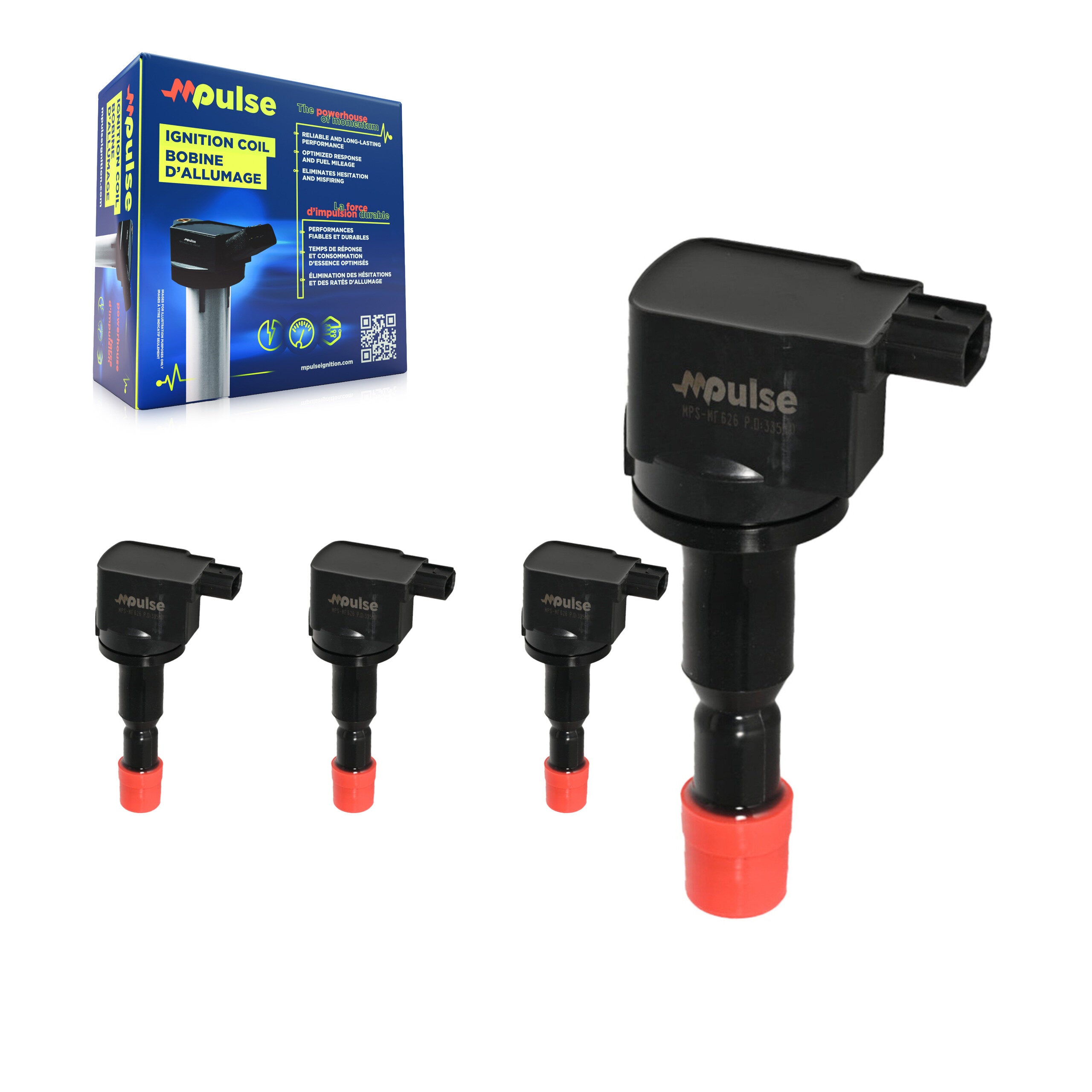 Mpulse KMP-100541 Ignition Coil for 2009-2016 Honda Fit, Honda CR-Z