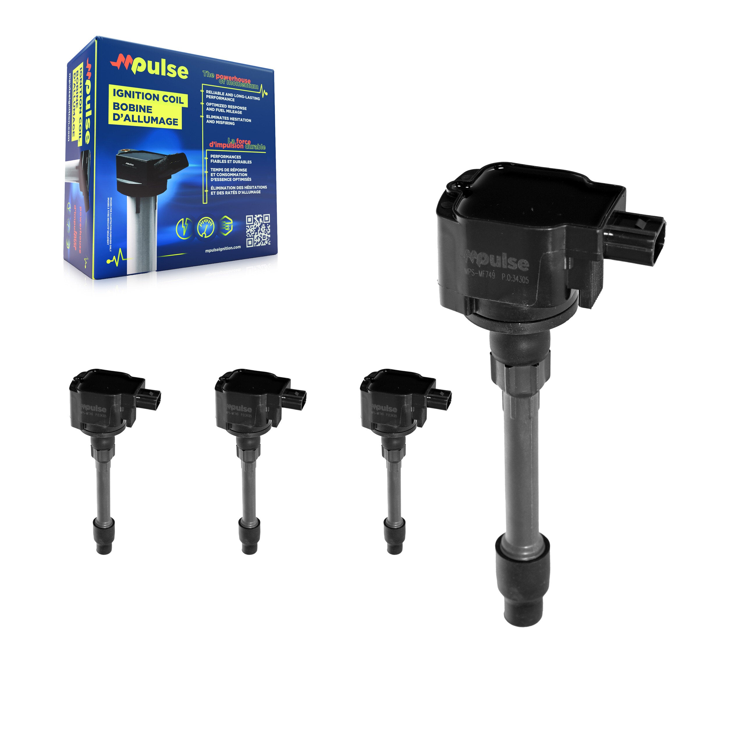 Mpulse KMP-100544 Ignition Coil for 2015-2020 Honda Civic, Honda Fit
