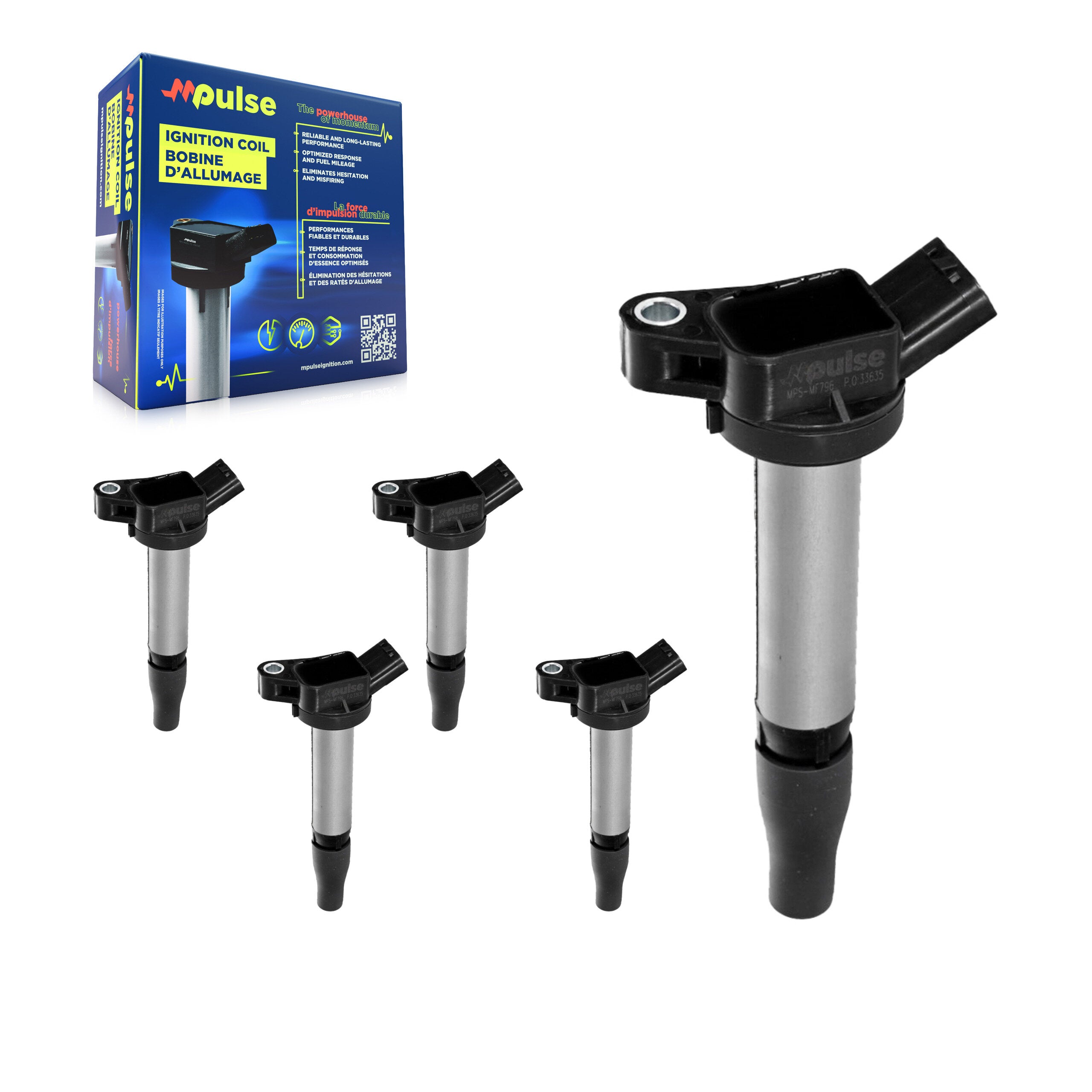 Mpulse KMP-100550 Ignition Coil for 2016-2021 Lexus LC500h, Lexus LS500h and More