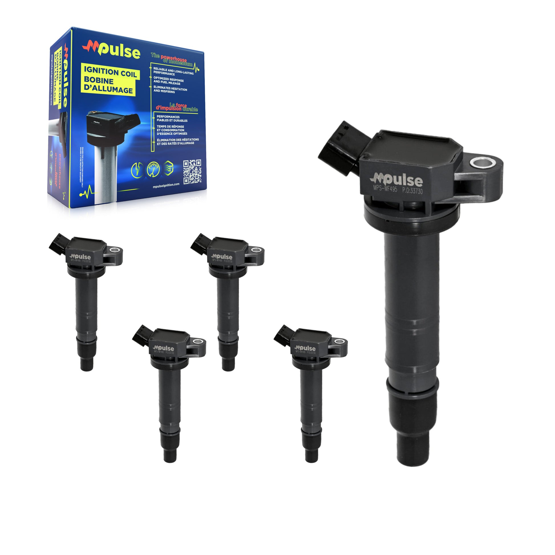 Mpulse KMP-100552 Ignition Coil for 2003-2024 Toyota Tacoma, Lexus IS500 and More