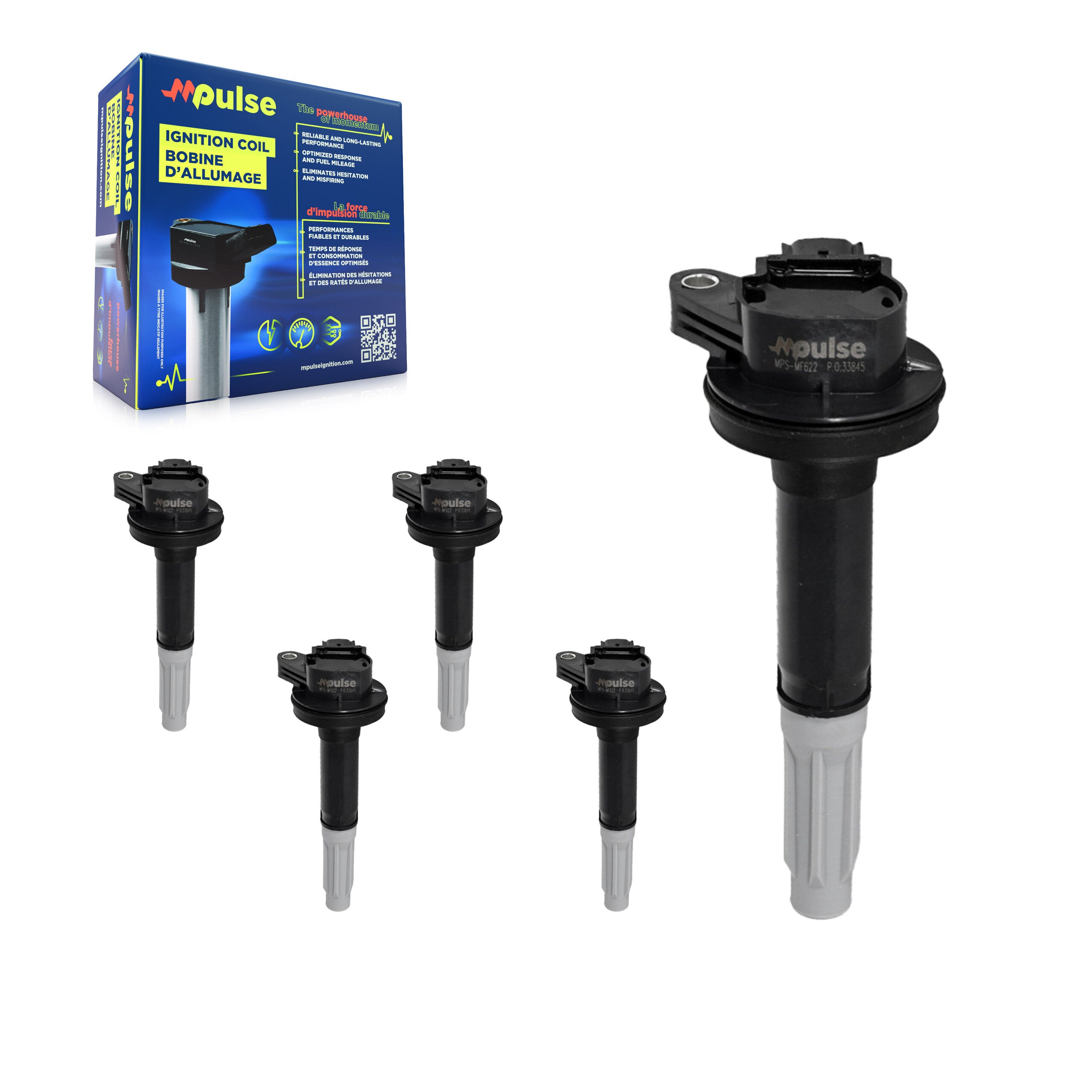 Mpulse KMP-100639 Ignition Coil for 2011-2016 Ford F-150, Ford Mustang