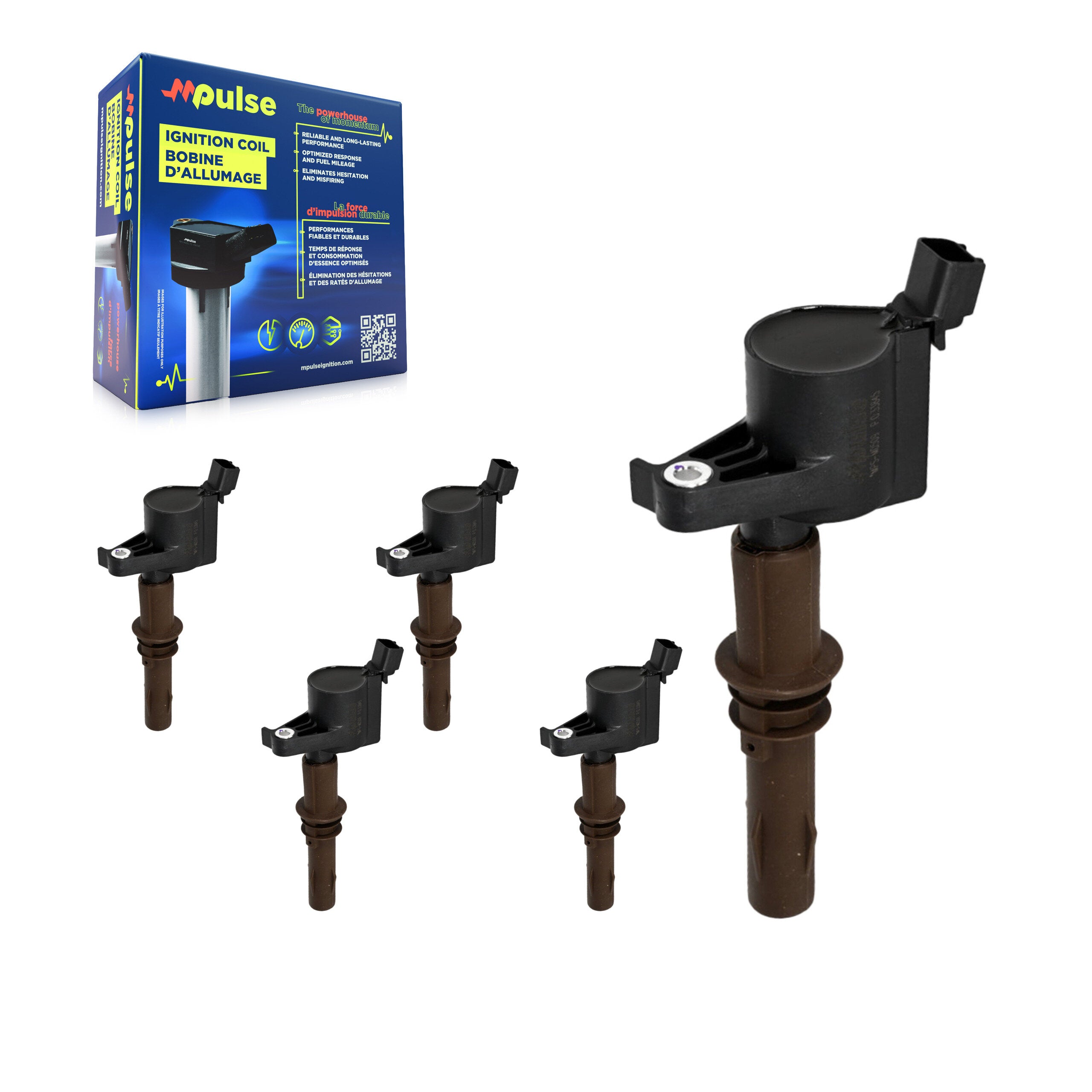 Mpulse KMP-100654 Ignition Coil for 2007-2019 Ford F-750, Ford F-650 and More