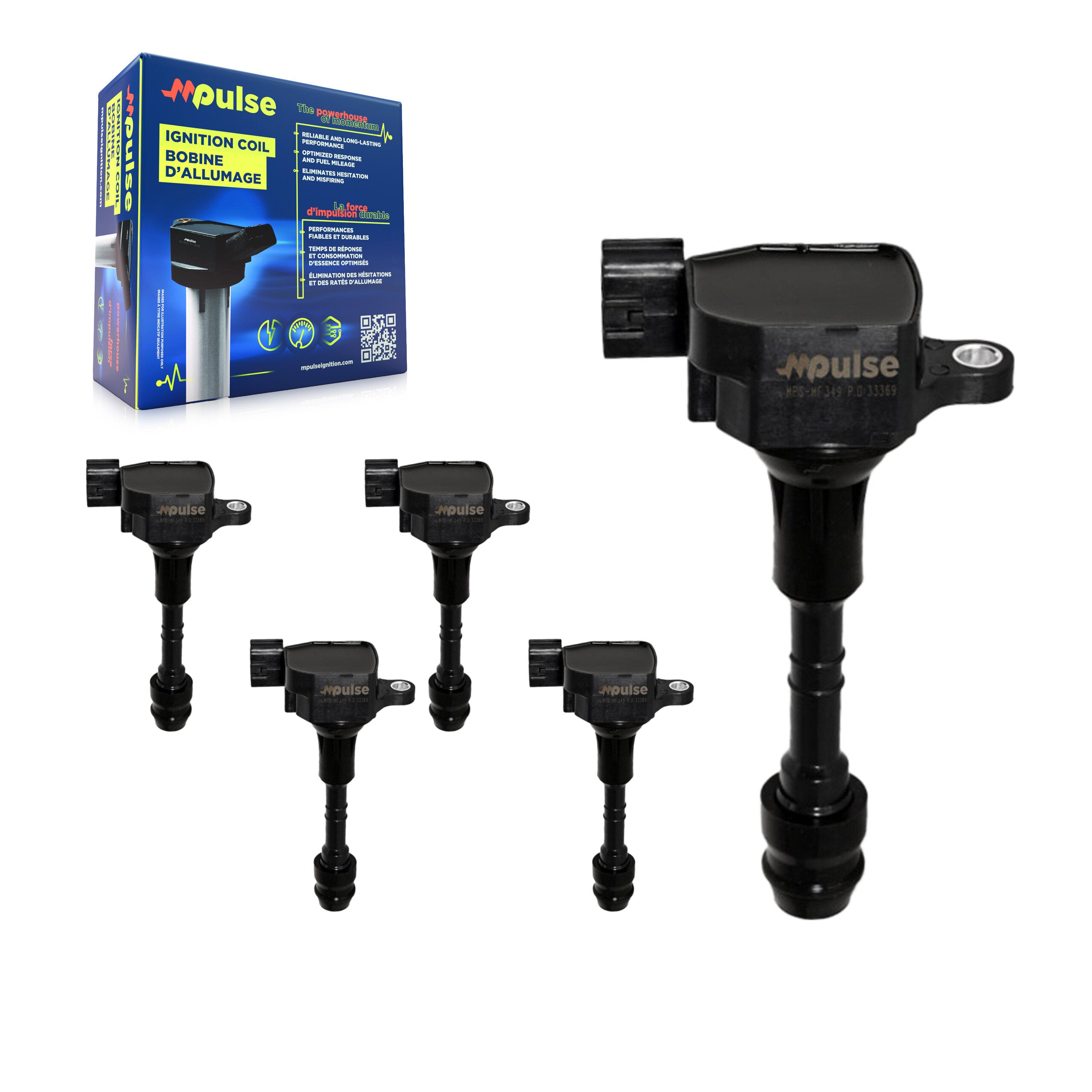 Mpulse KMP-100669 Ignition Coil for 2001-2021 Nissan NV1500, Nissan NV2500 and More