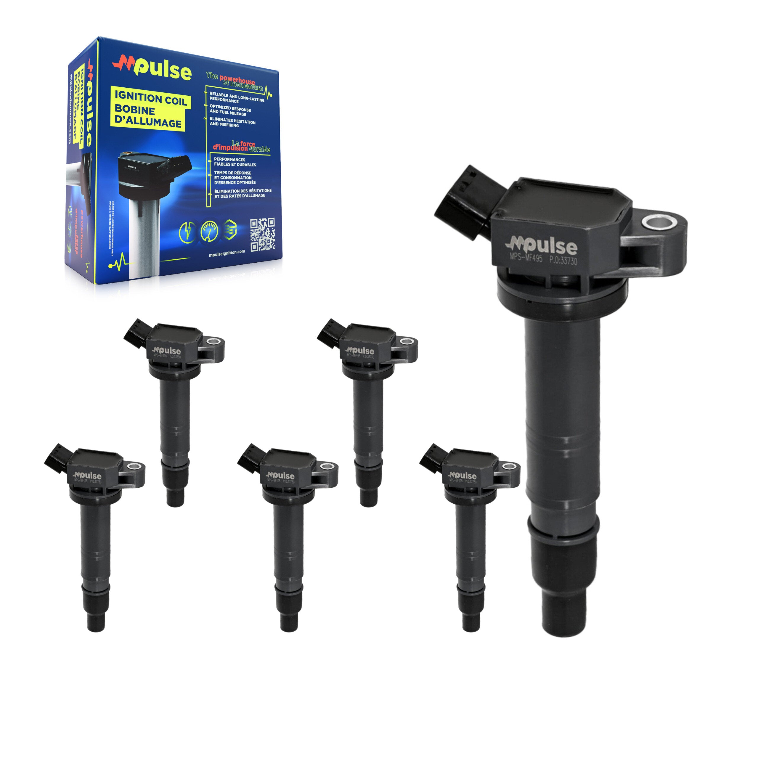 Mpulse KMP-100916 Ignition Coil for 2003-2024 Toyota Tacoma, Lexus IS500 and More