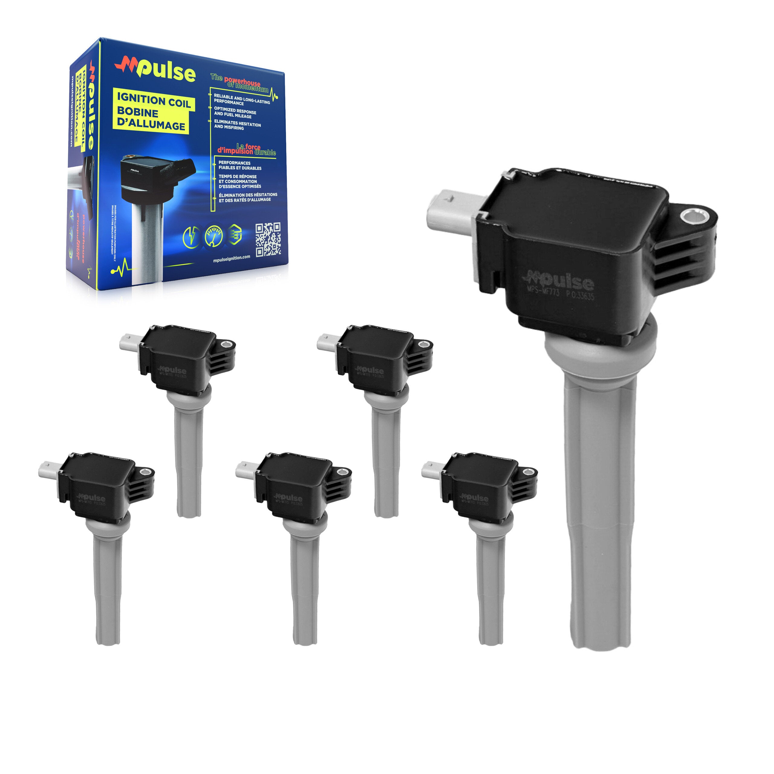 Mpulse KMP-100959 Ignition Coil for 2015-2020 Ford Fusion, Lincoln Continental and More