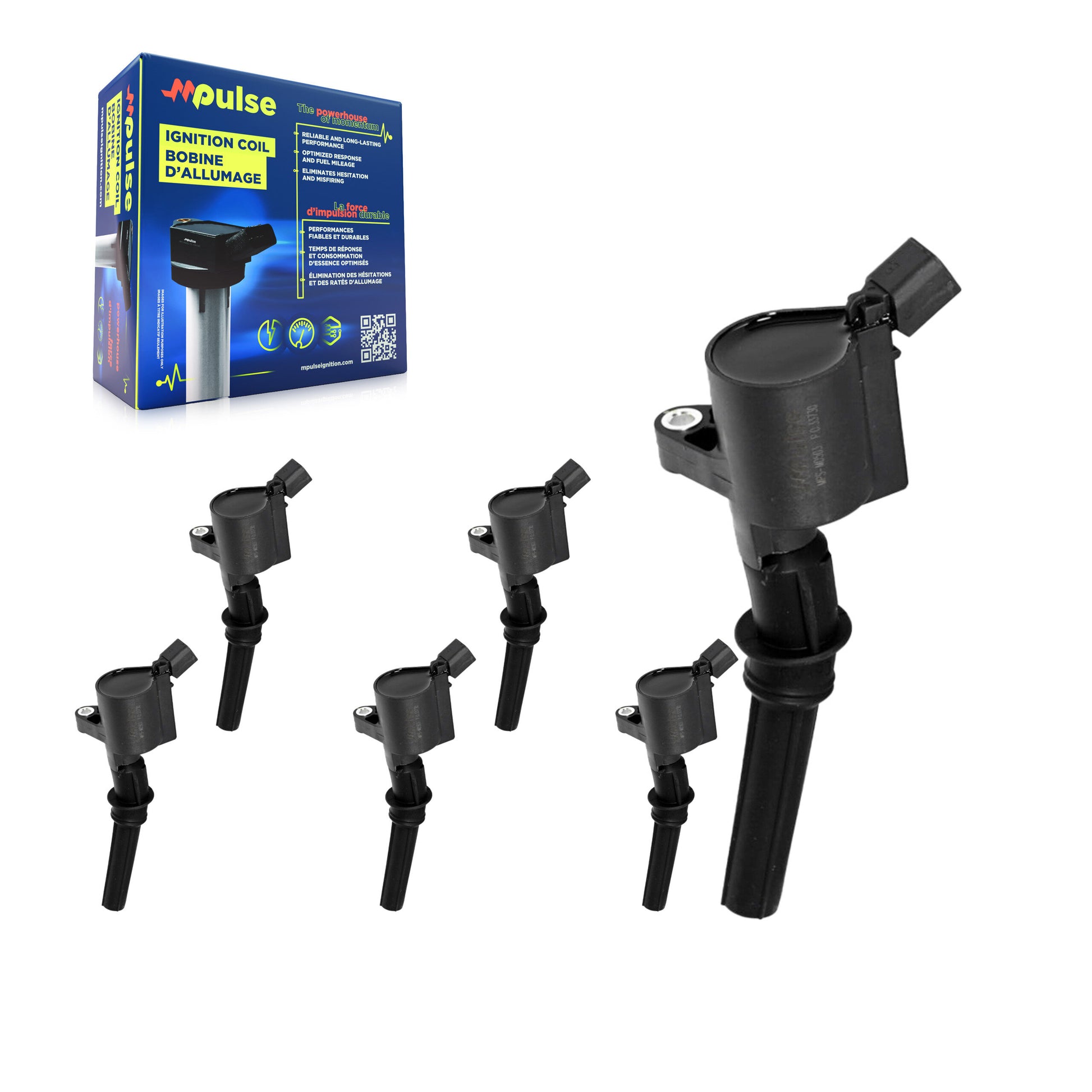 Mpulse KMP-101020 Ignition Coil for 1997-2019 Ford E-350 Super Duty, Ford E-450 Super Duty and More