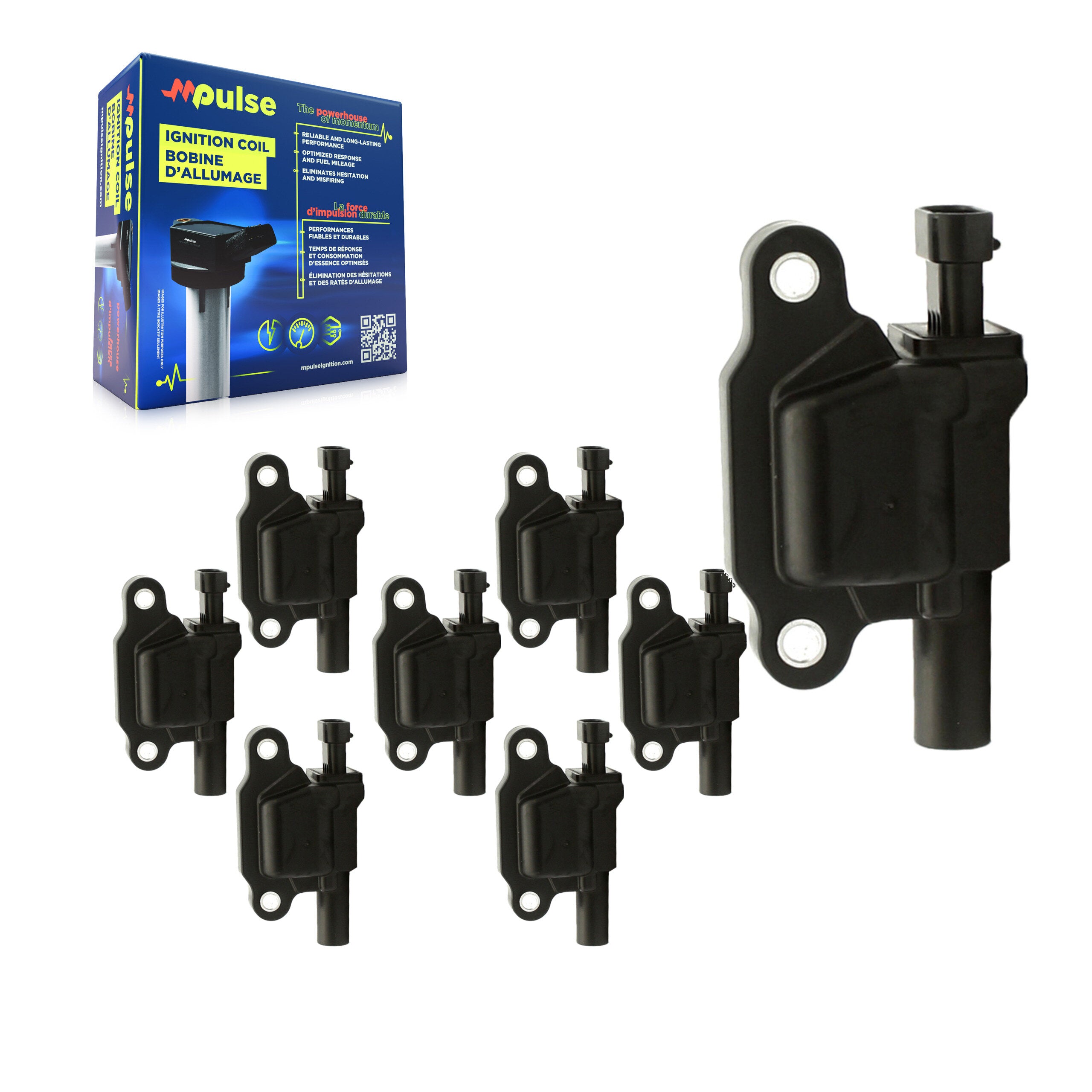 Mpulse KMP-101105 Ignition Coil for 2003-2021 Mitsubishi Fuso Canter FE180, Chevrolet Express 4500 and More
