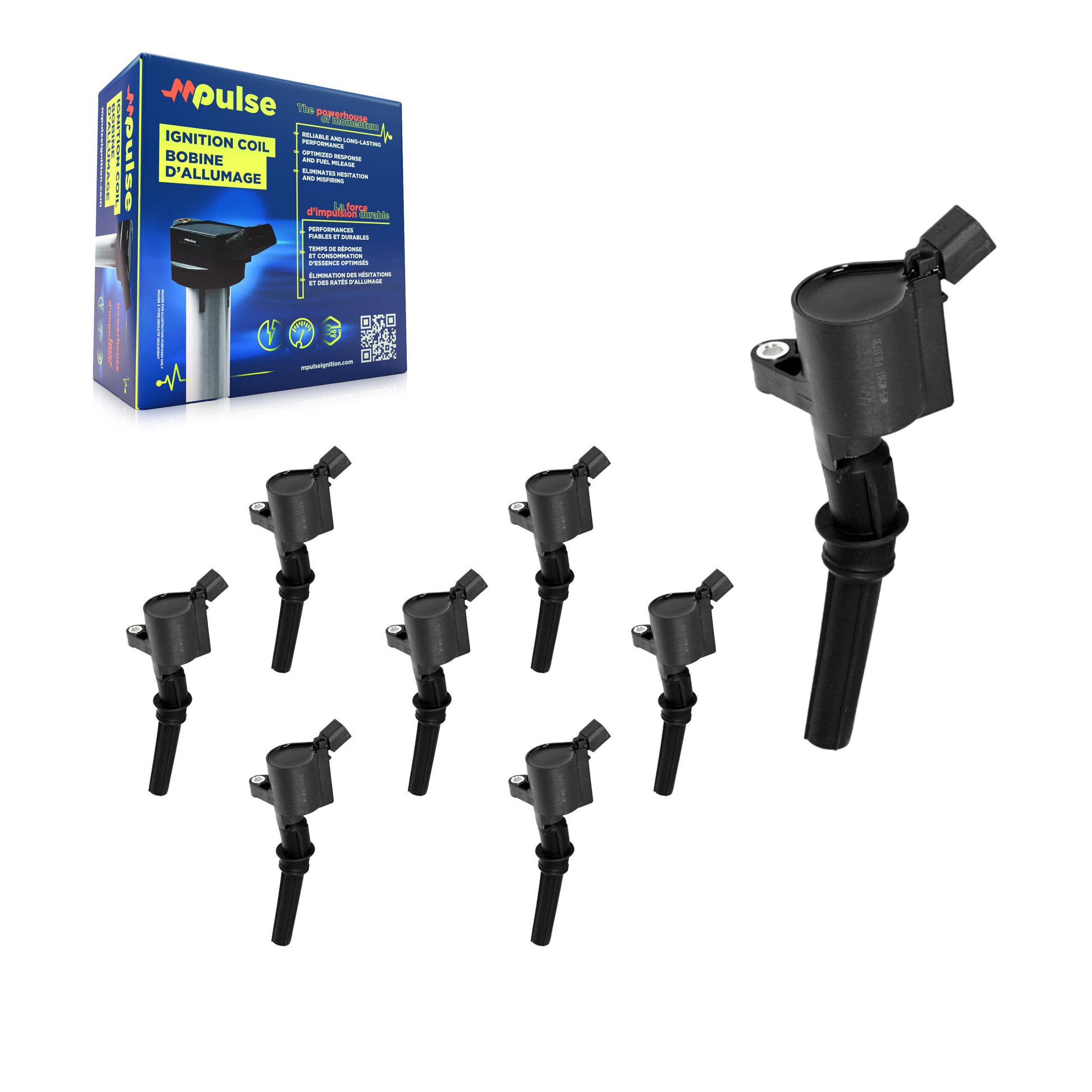 Mpulse KMP-101202 Ignition Coil for 1997-2019 Ford E-350 Super Duty, Ford E-450 Super Duty and More