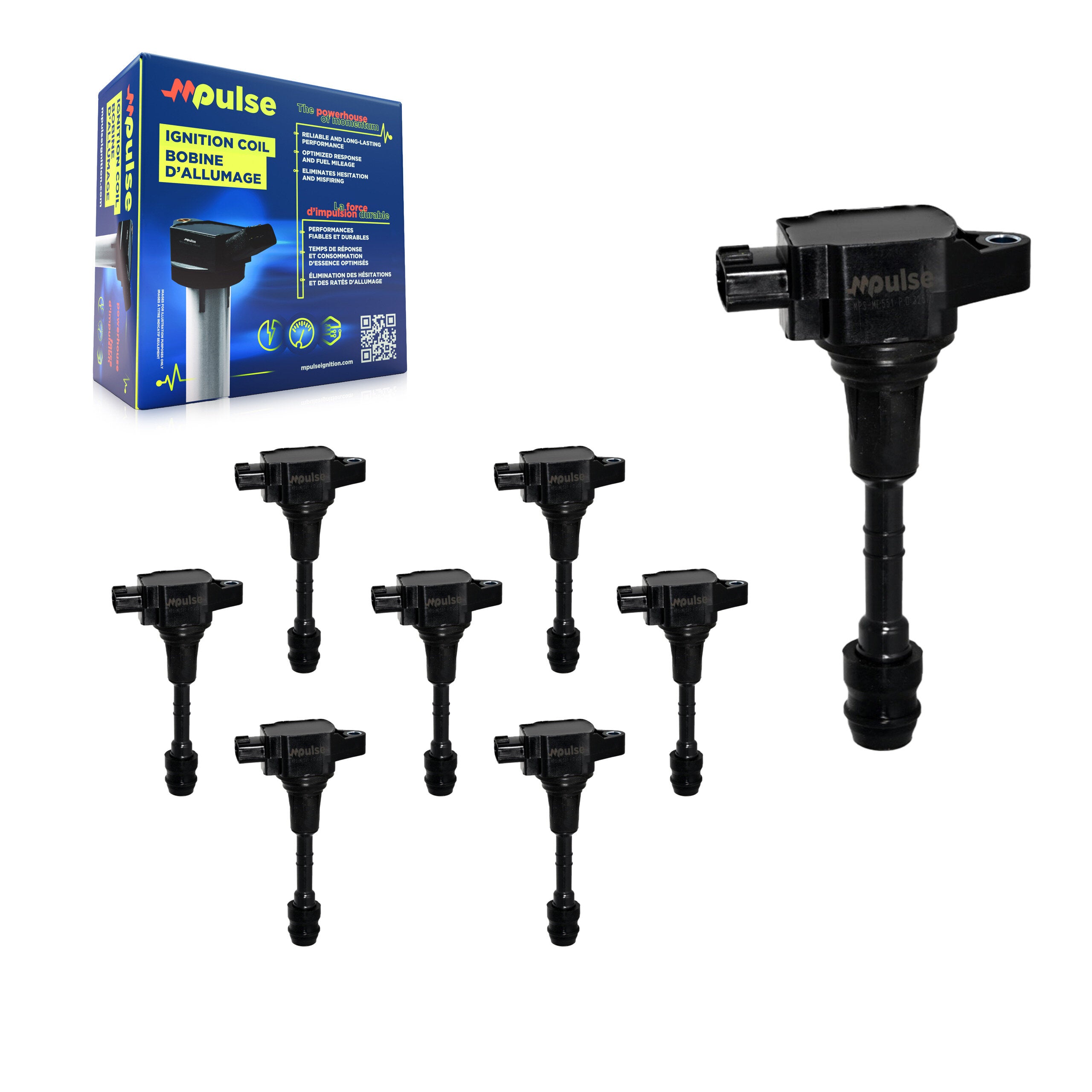 Mpulse KMP-101214 Ignition Coil for 2007-2015 Nissan NV2500, Nissan NV3500 and More