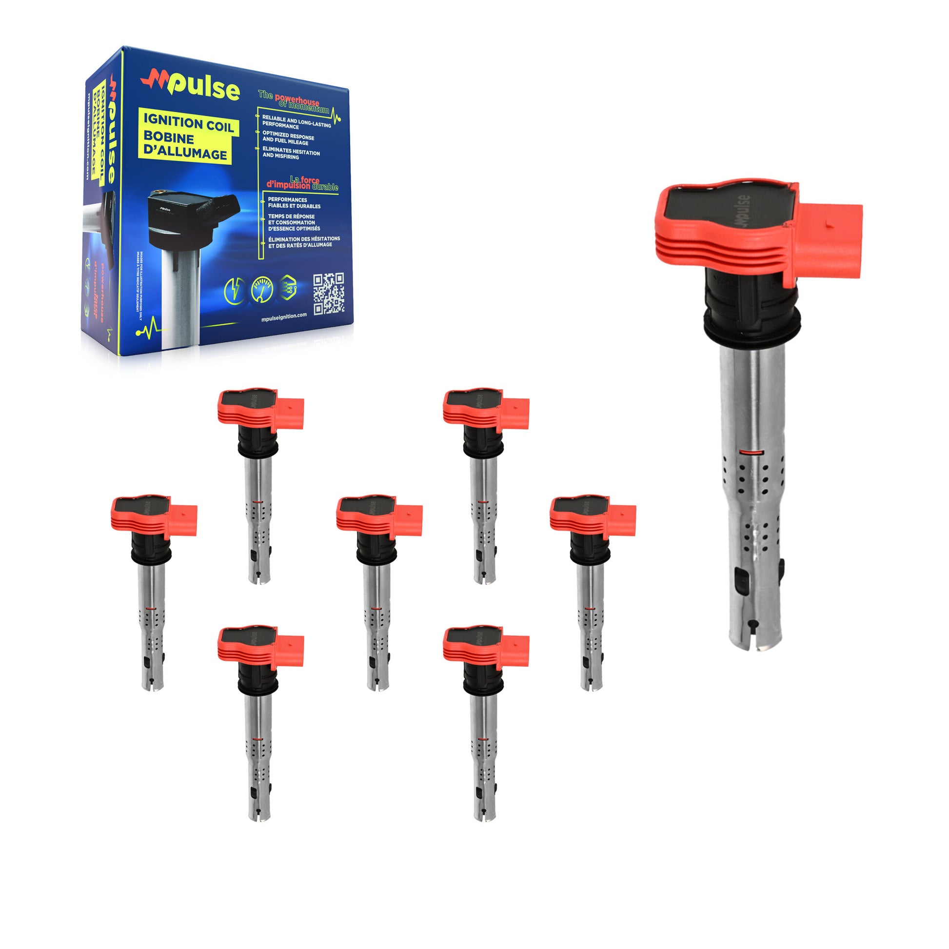 Mpulse KMP-101253 Ignition Coil for 2005-2019 Audi Q7, Audi A7 Quattro and More