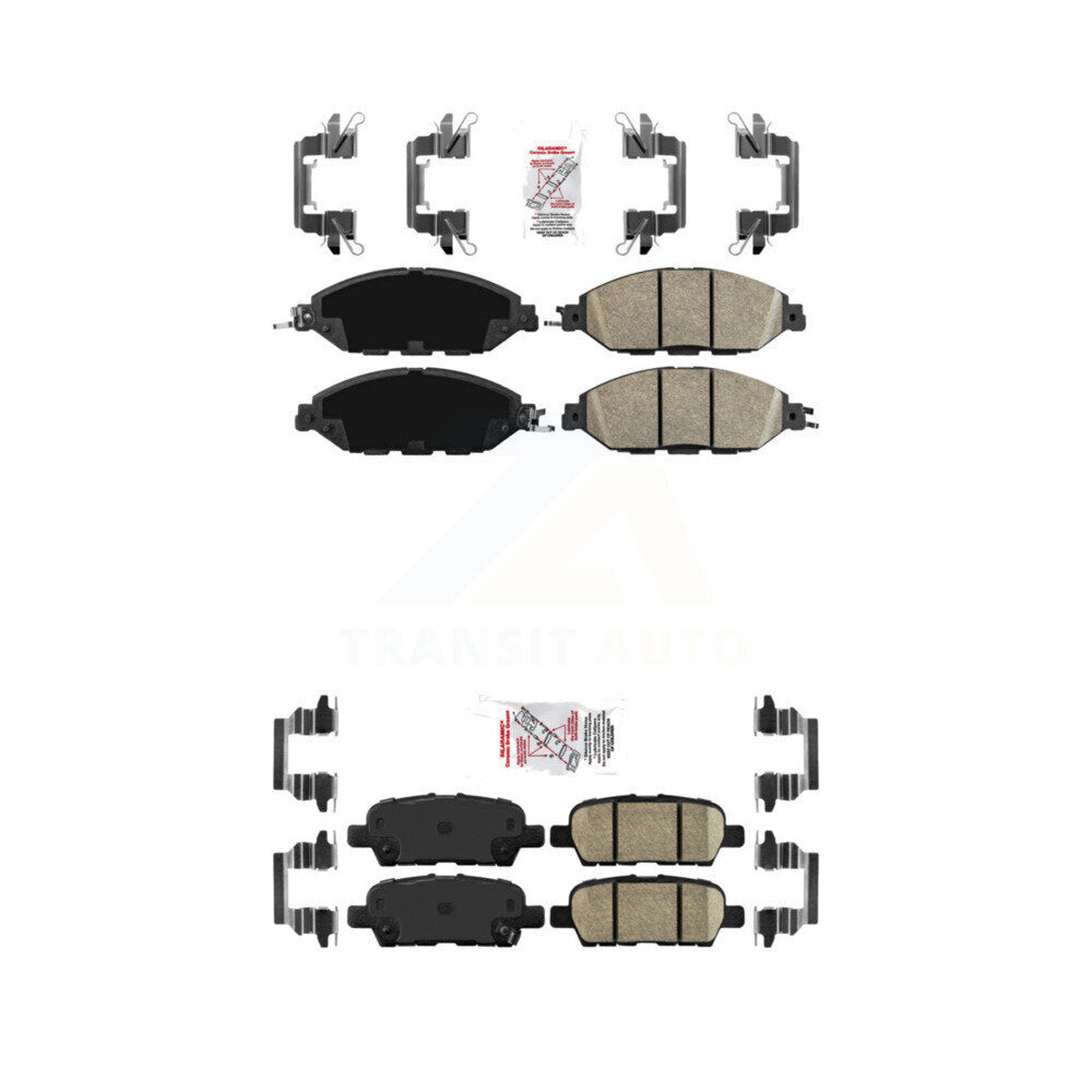 AmeriBRAKES KNF-100004 Disc Brake Pad for 2013-2022 Nissan Murano, INFINITI JX35, Nissan Pathfinder - Front and Rear