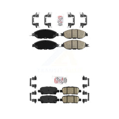 AmeriBRAKES KNF-100004 Disc Brake Pad for 2013-2022 Nissan Murano, INFINITI JX35, Nissan Pathfinder - Front and Rear