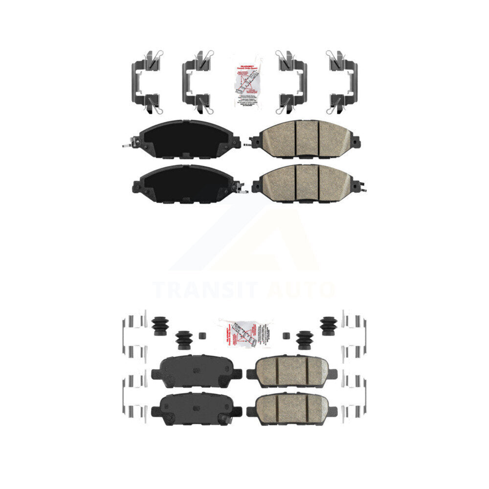 AmeriBRAKES KNF-100006 Disc Brake Pad for 2013-2022 Nissan Murano, INFINITI JX35, Nissan Pathfinder - Front and Rear
