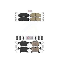 AmeriBRAKES KNF-100009 Disc Brake Pad for 2017-2024 Chrysler Pacifica, Chrysler Grand Caravan, Chrysler Voyager - Front and Rear
