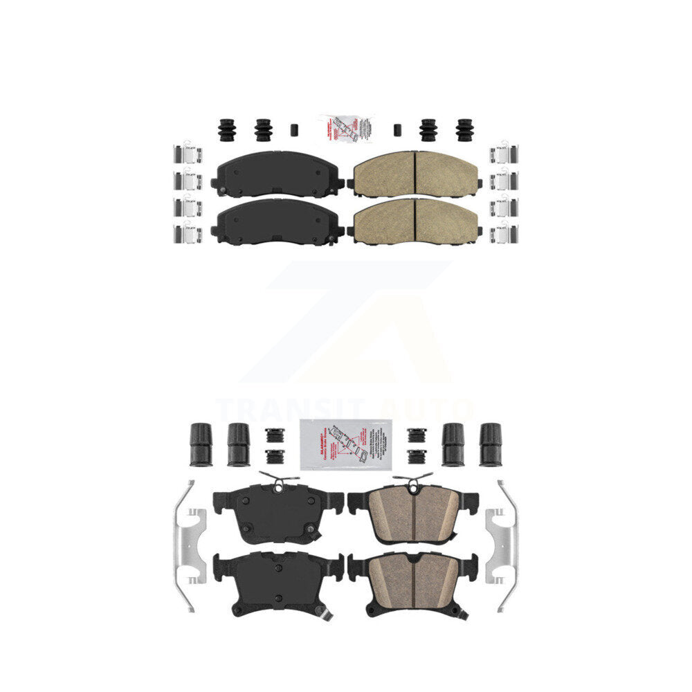 AmeriBRAKES KNF-100011 Disc Brake Pad for 2017-2024 Chrysler Pacifica, Chrysler Grand Caravan, Chrysler Voyager - Front and Rear