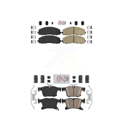 AmeriBRAKES KNF-100011 Disc Brake Pad for 2017-2024 Chrysler Pacifica, Chrysler Grand Caravan, Chrysler Voyager - Front and Rear