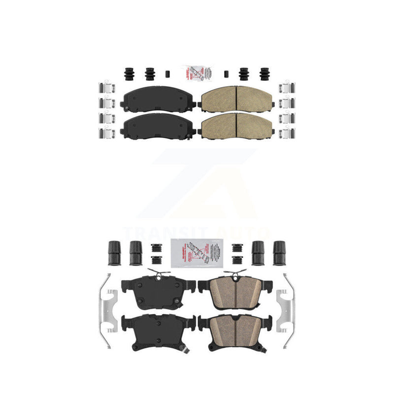 AmeriBRAKES KNF-100011 Disc Brake Pad for 2017-2024 Chrysler Pacifica, Chrysler Grand Caravan, Chrysler Voyager - Front and Rear