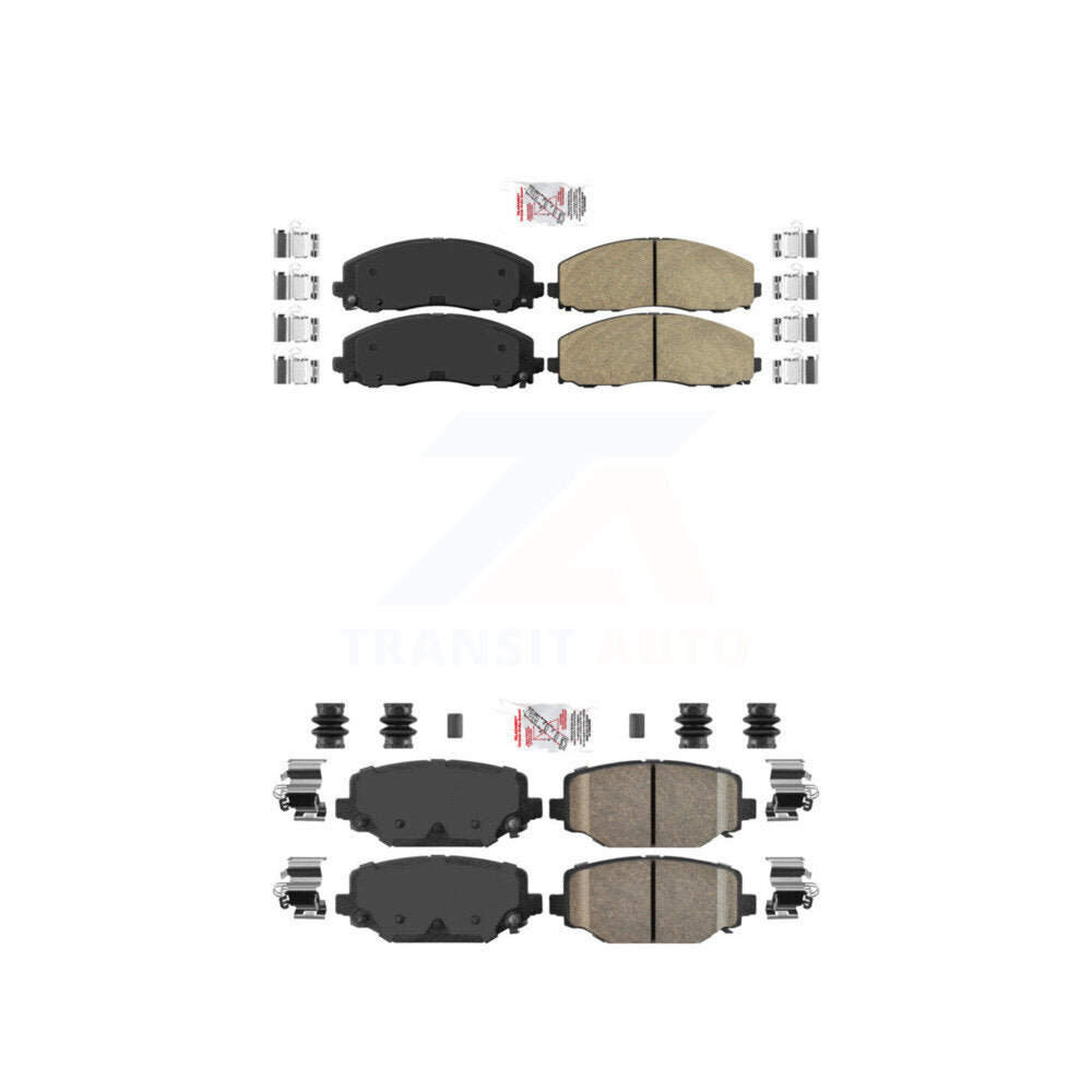 AmeriBRAKES KNF-100013 Disc Brake Pad for 2012-2020 Dodge Grand Caravan, Dodge Journey and More - Front and Rear