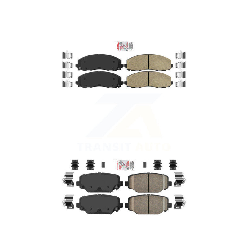 AmeriBRAKES KNF-100013 Disc Brake Pad for 2012-2020 Dodge Grand Caravan, Dodge Journey and More - Front and Rear