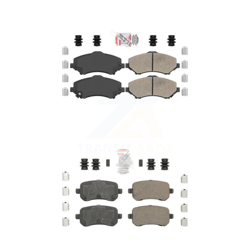 AmeriBRAKES KNF-100014 Disc Brake Pad for 2008-2012 Chrysler Town & Country, Dodge Grand Caravan and More - Front and Rear