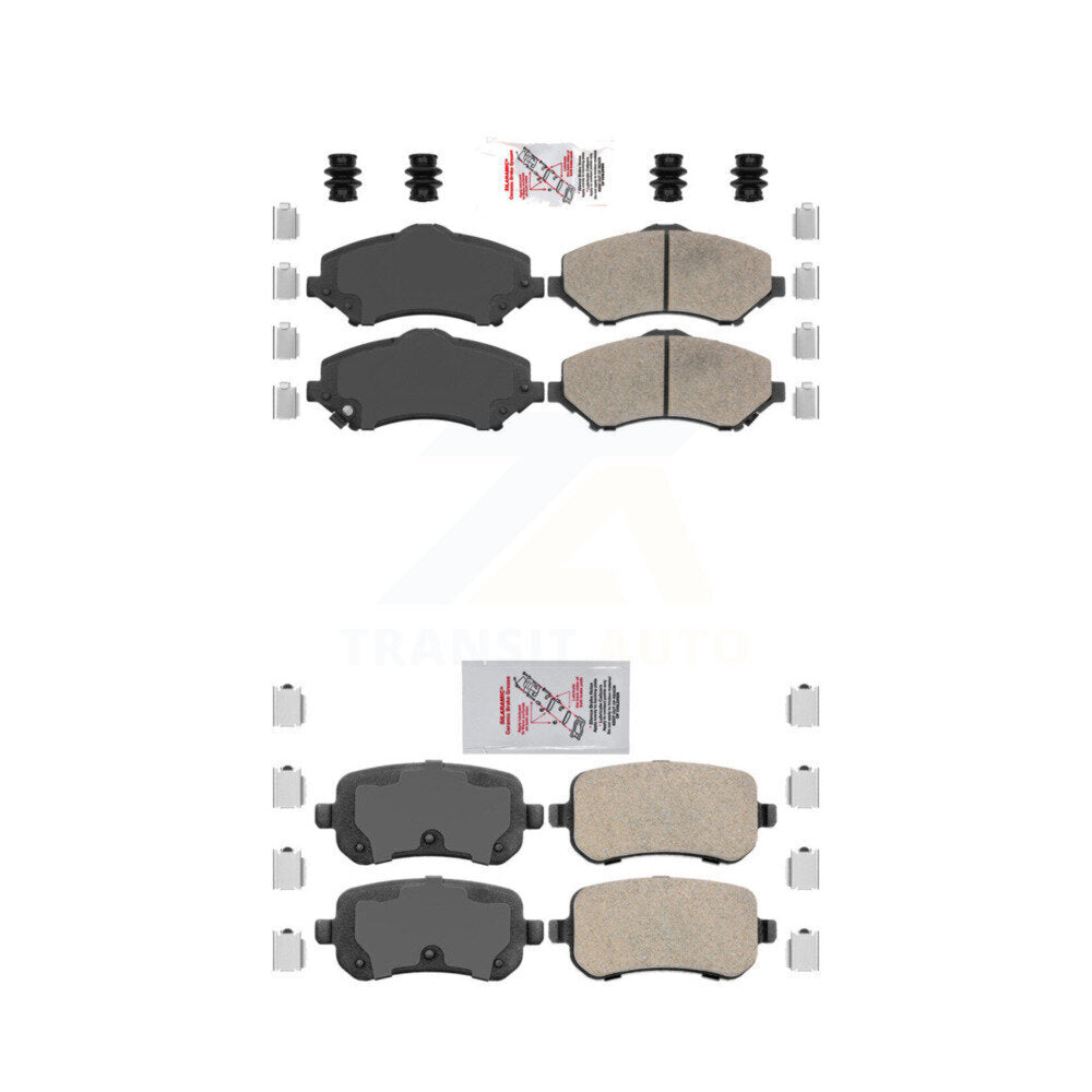 AmeriBRAKES KNF-100015 Disc Brake Pad for 2008-2012 Chrysler Town & Country, Dodge Grand Caravan and More - Front and Rear