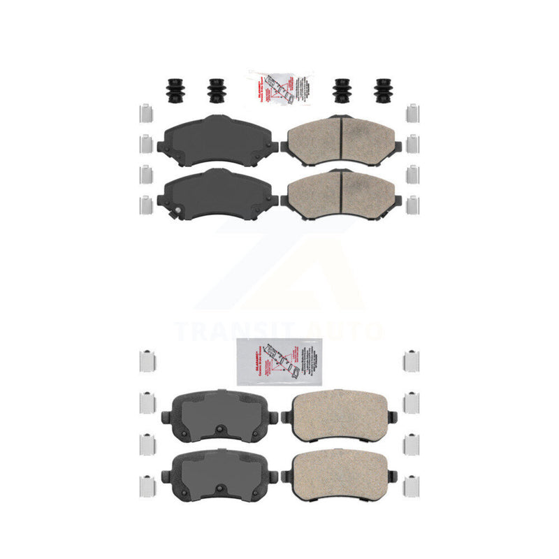 AmeriBRAKES KNF-100015 Disc Brake Pad for 2008-2012 Chrysler Town & Country, Dodge Grand Caravan and More - Front and Rear